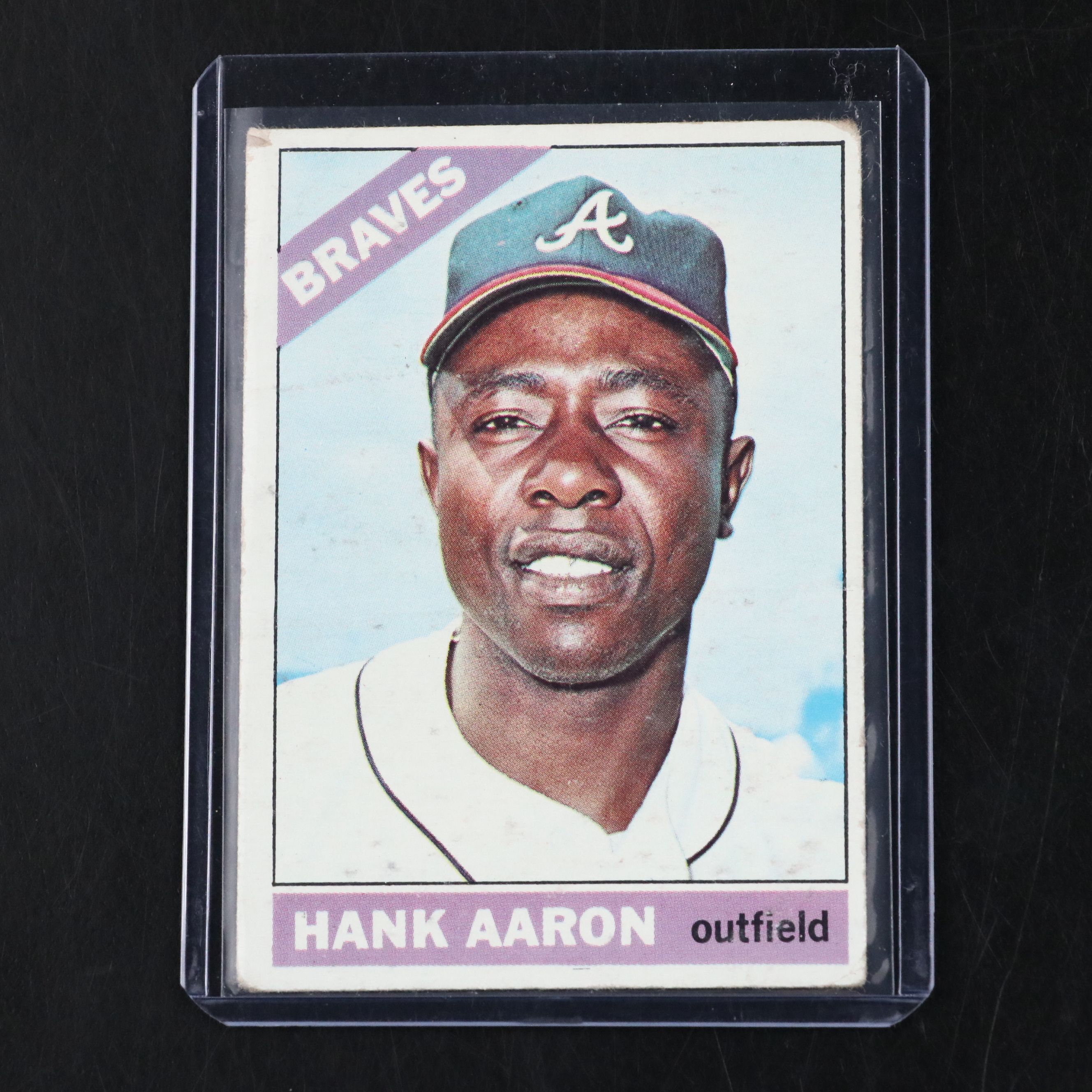 1966 Topps Hank Aaron Atlanta Braves Baseball Card