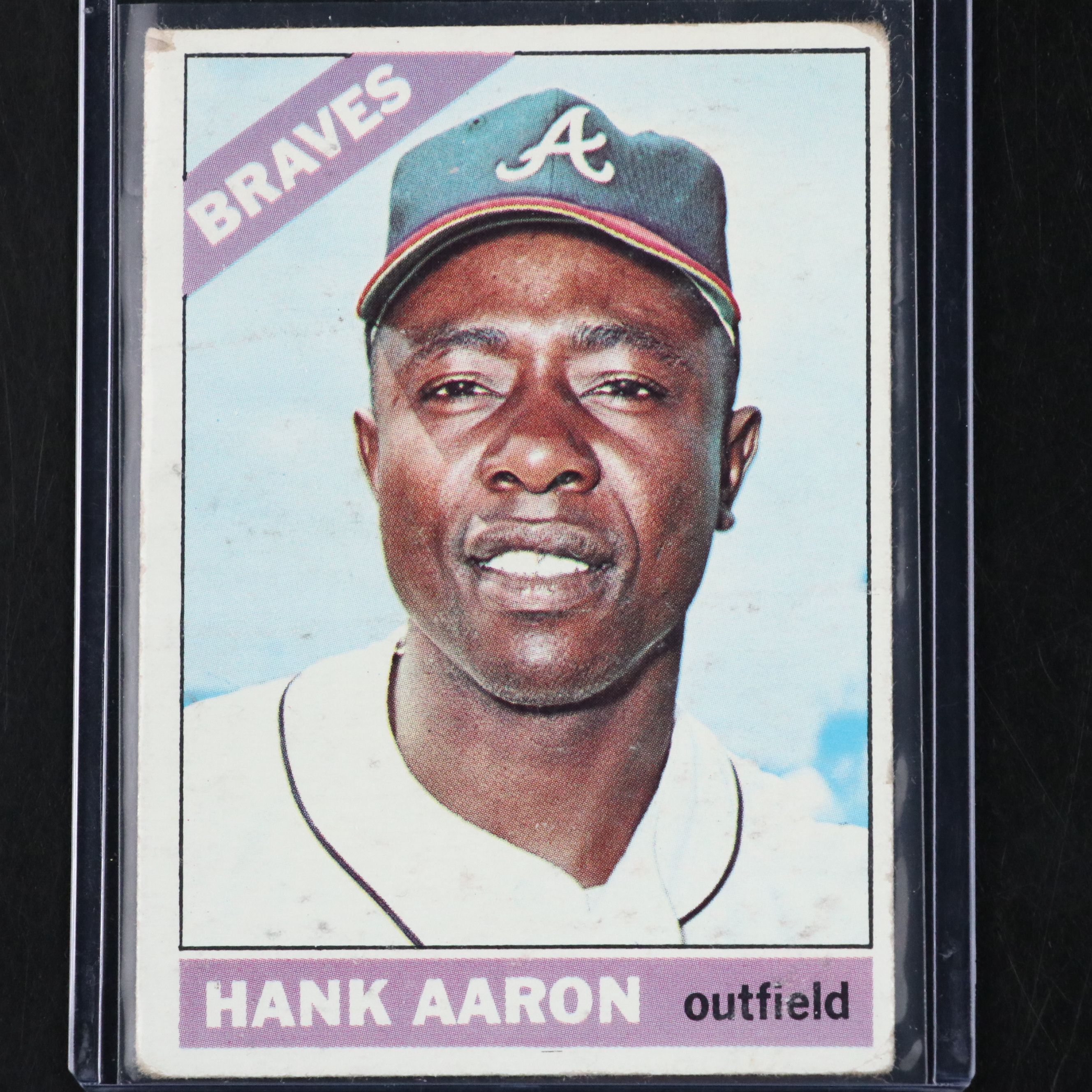 1966 Topps Hank Aaron Atlanta Braves Baseball Card