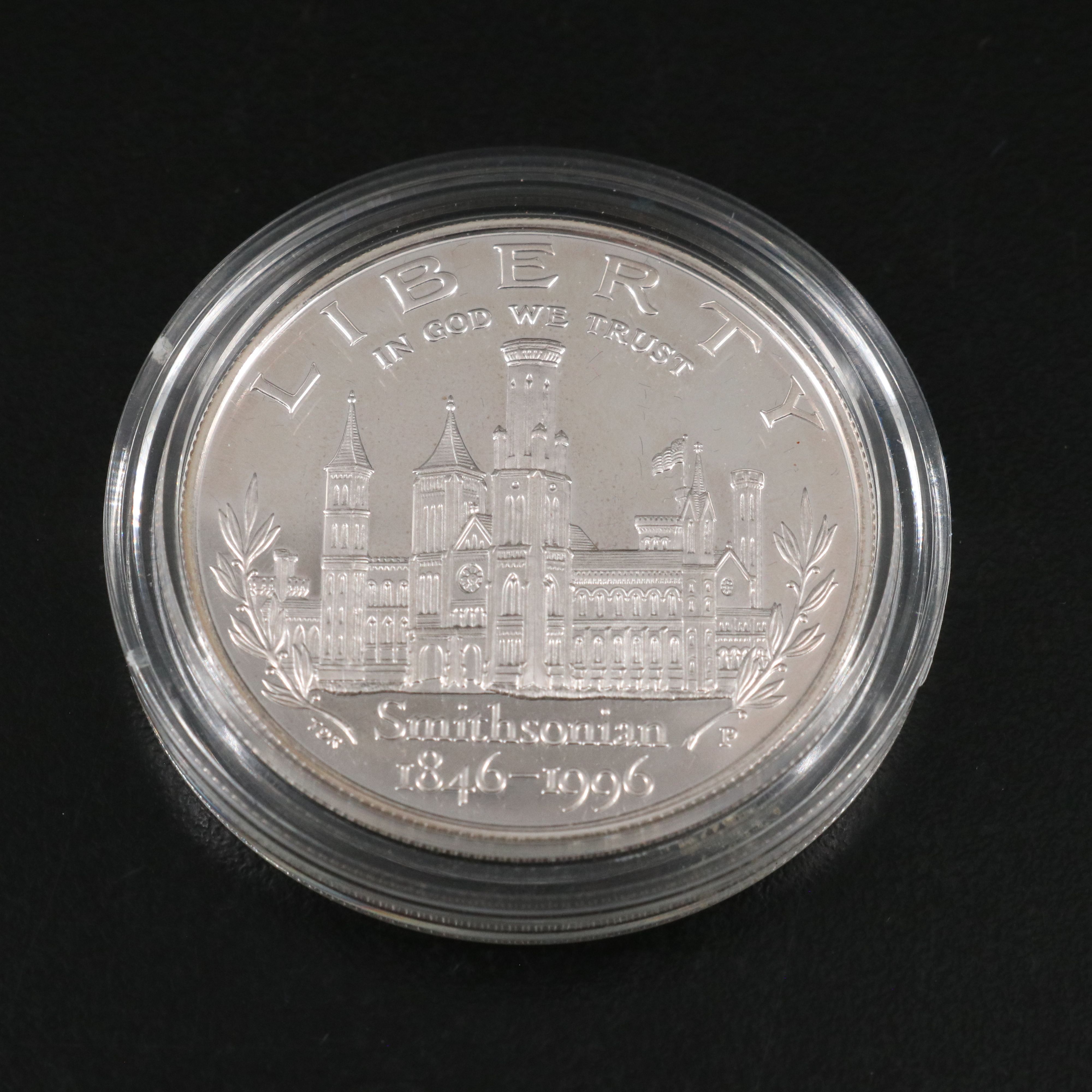 Two Modern Commemorative Proof Silver Dollars and a 1986 Two Piece Liberty Set