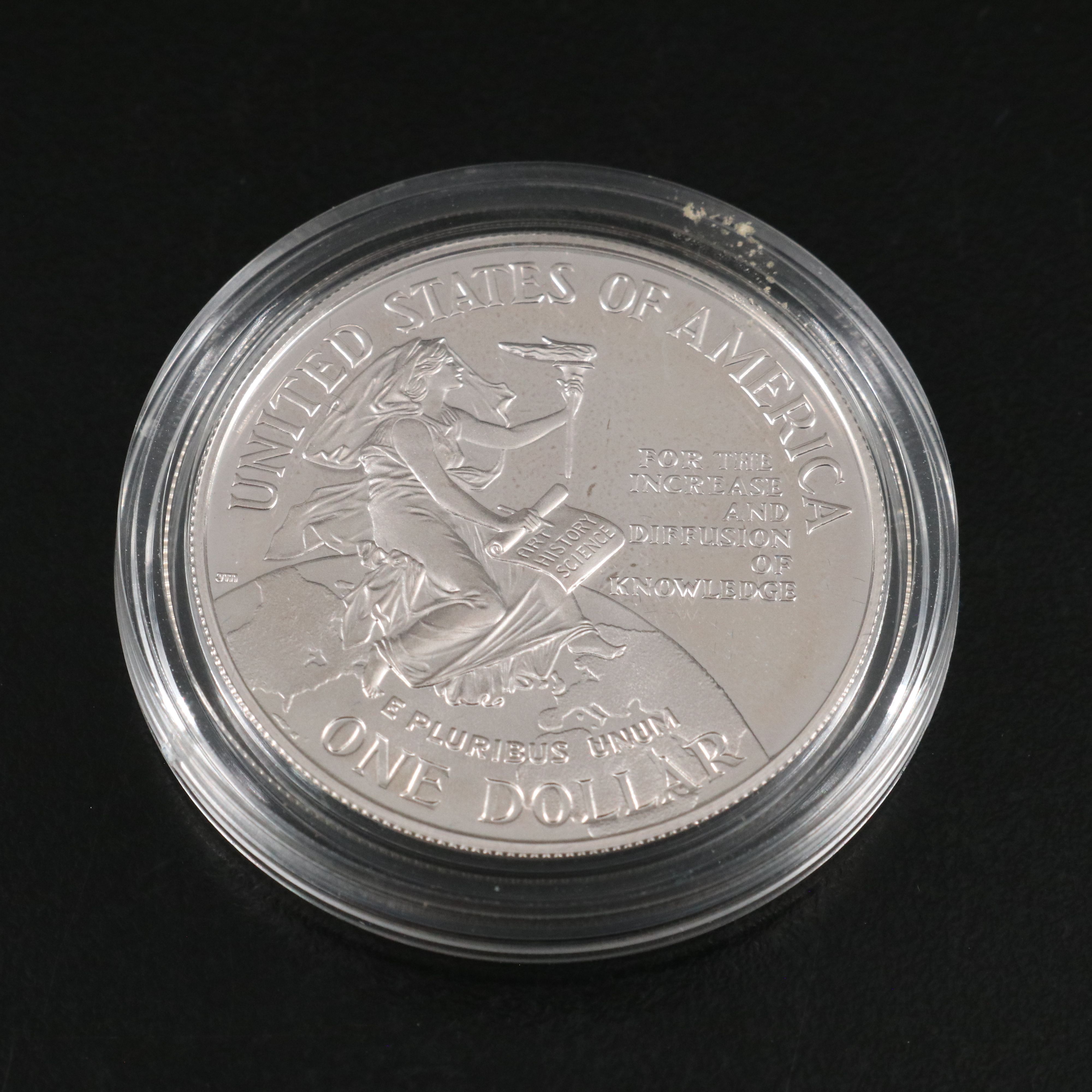 Two Modern Commemorative Proof Silver Dollars and a 1986 Two Piece Liberty Set