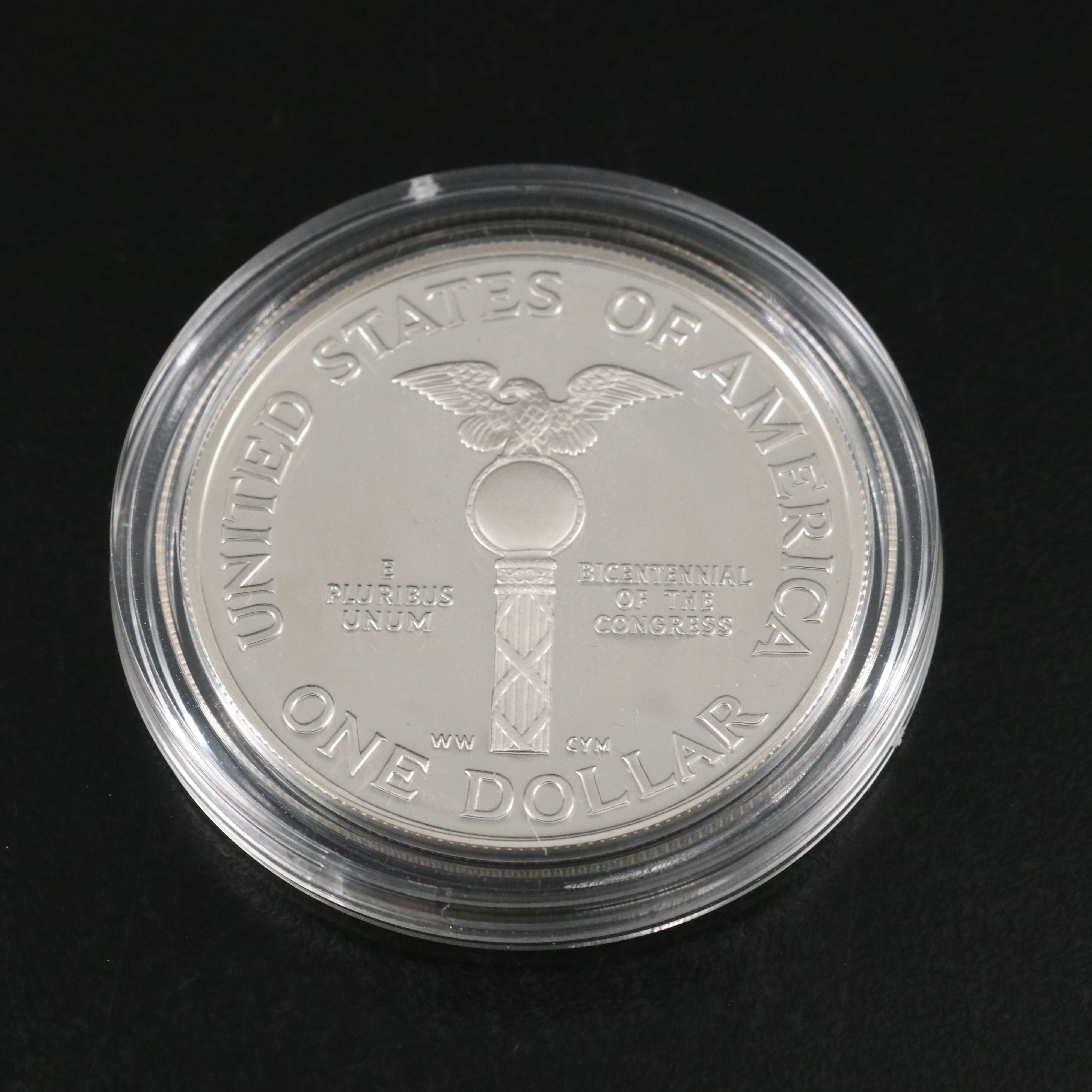 Two Modern Commemorative Proof Silver Dollars and a 1986 Two Piece Liberty Set