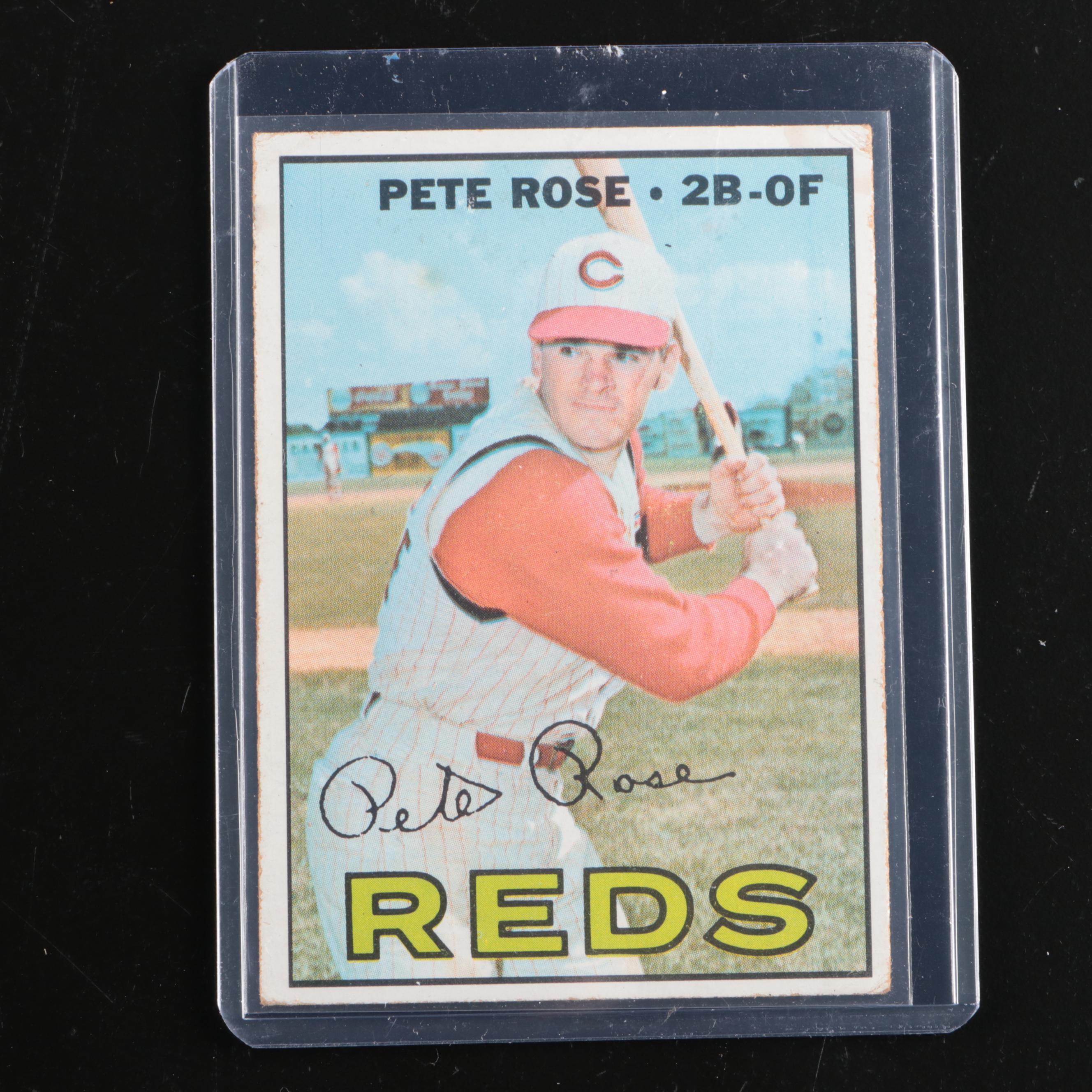 1967 Topps Pete Rose Cincinnati Reds Baseball Card