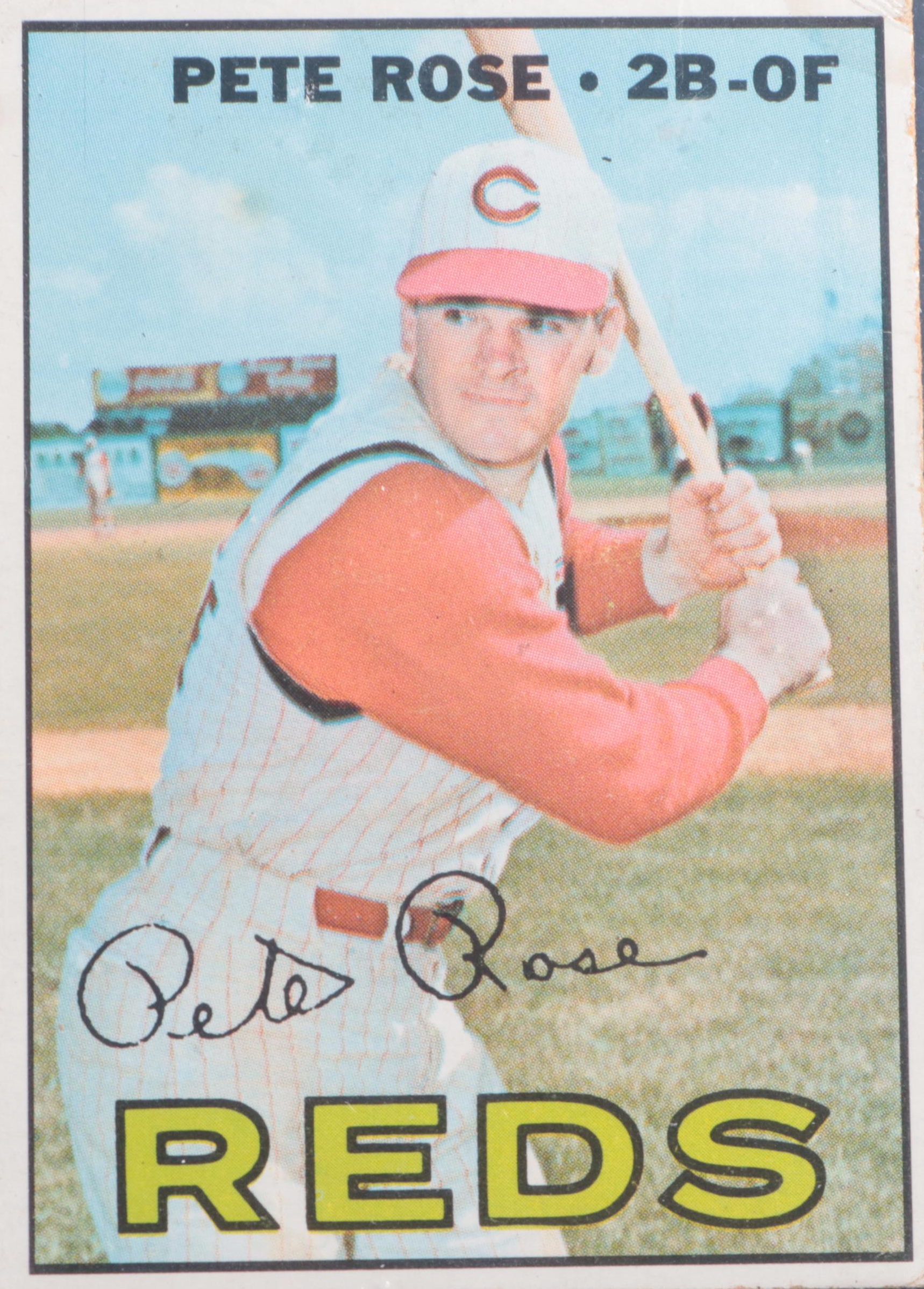 1967 Topps Pete Rose Cincinnati Reds Baseball Card