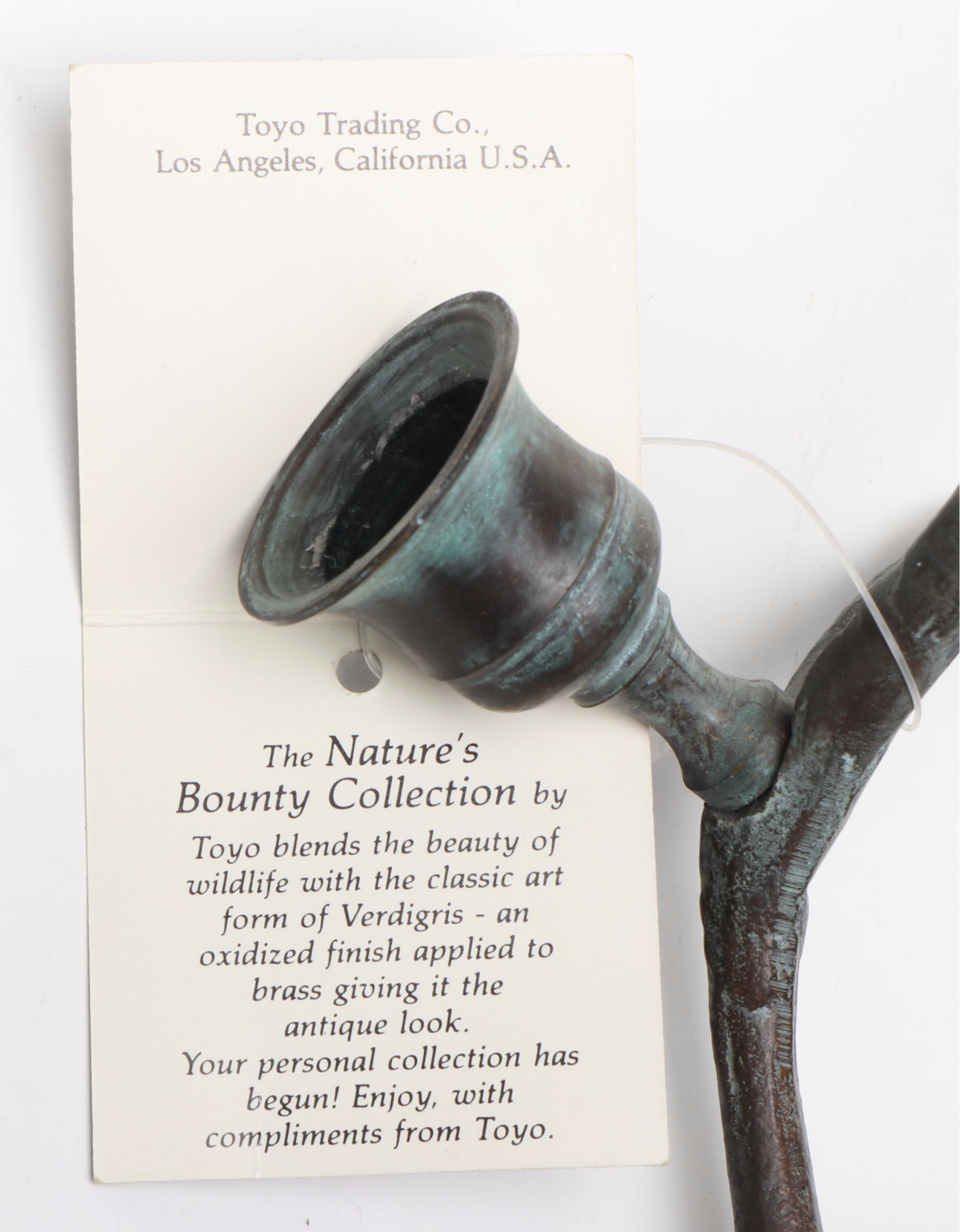 Artisan House, Inc. "Freeze Frame" Metal Sculpture with Toyo Bronze Candlestick