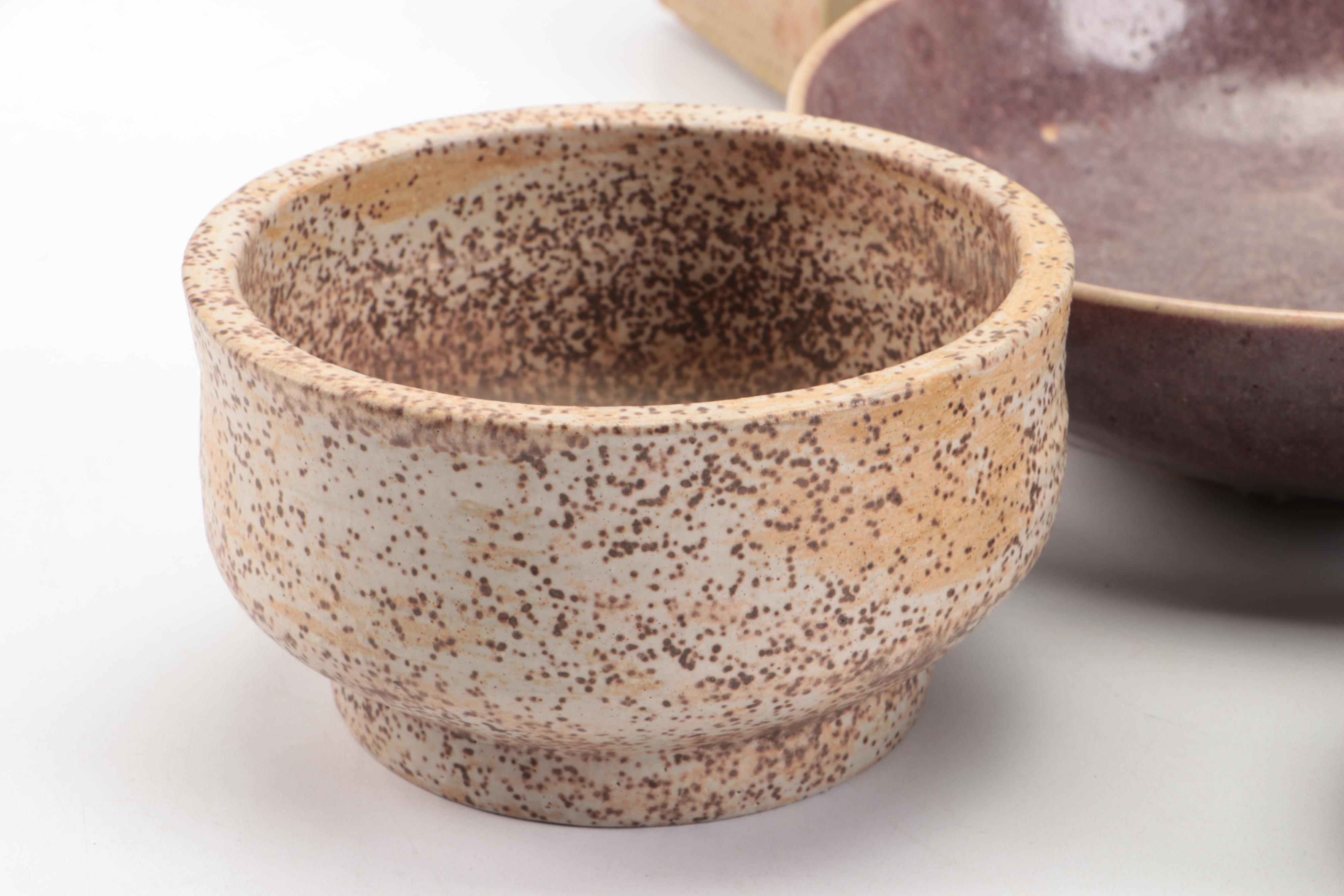 Italian Ceramic Tobacco Jar with Art Pottery and Other Decor