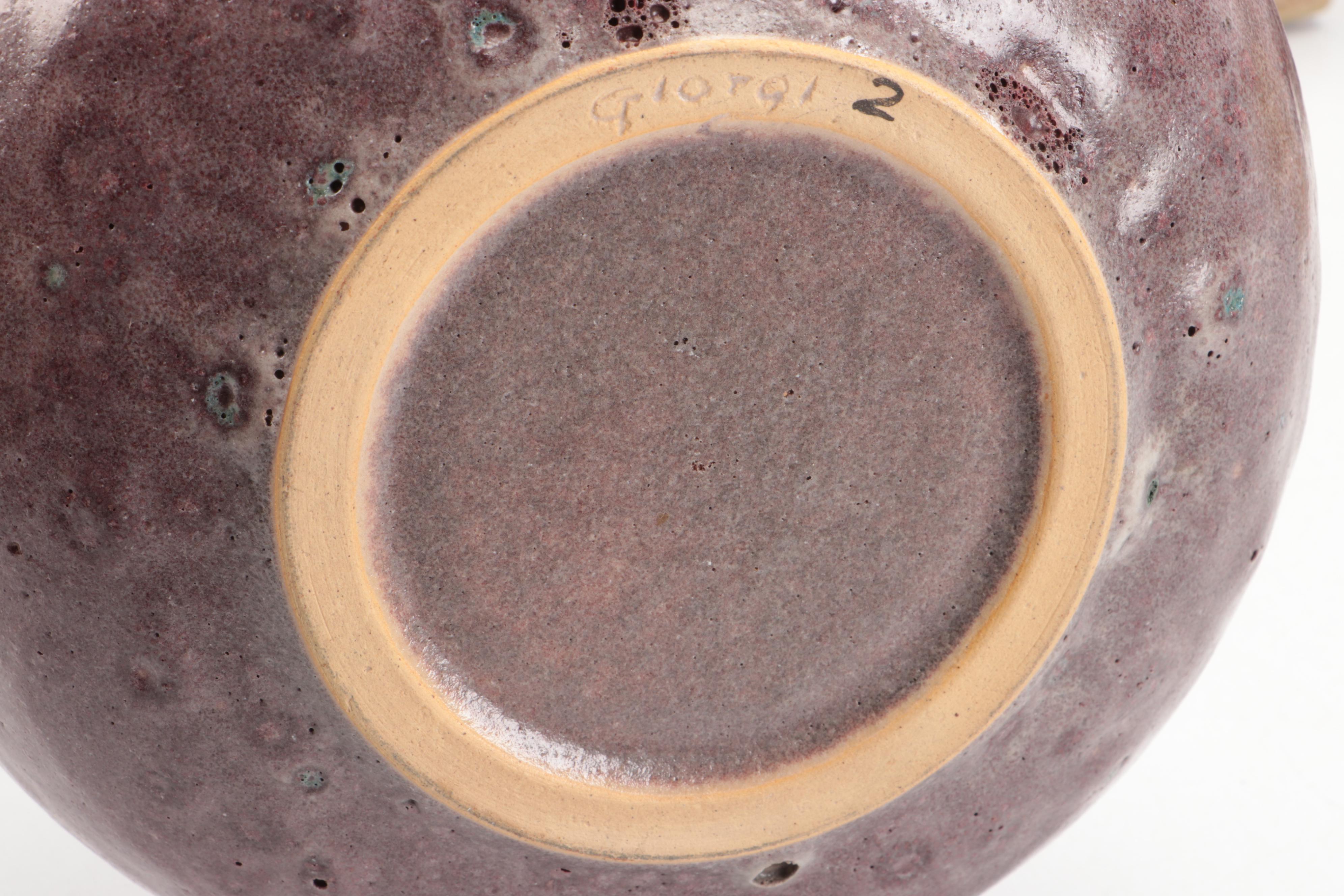 Italian Ceramic Tobacco Jar with Art Pottery and Other Decor