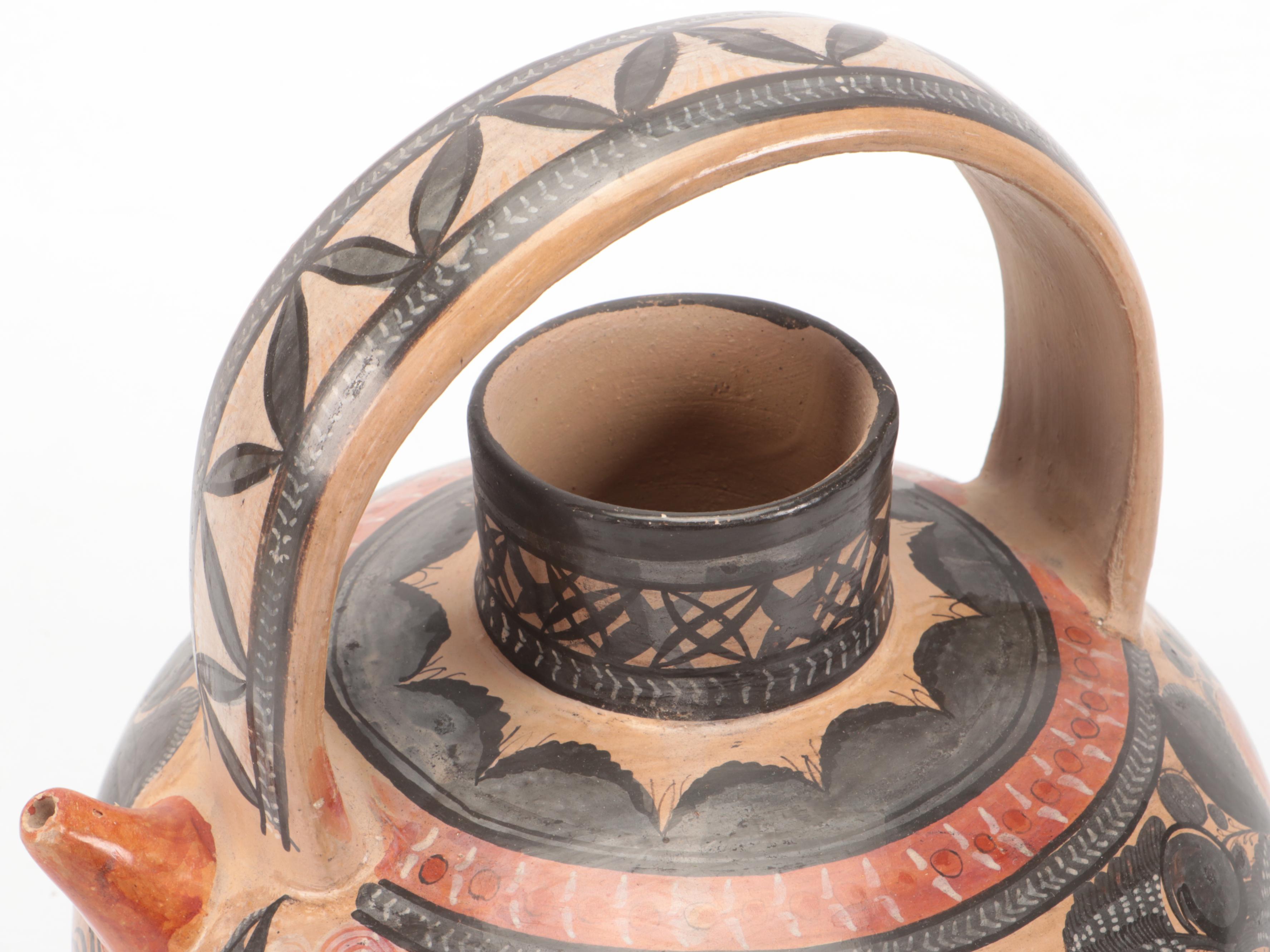 Italian Ceramic Tobacco Jar with Art Pottery and Other Decor