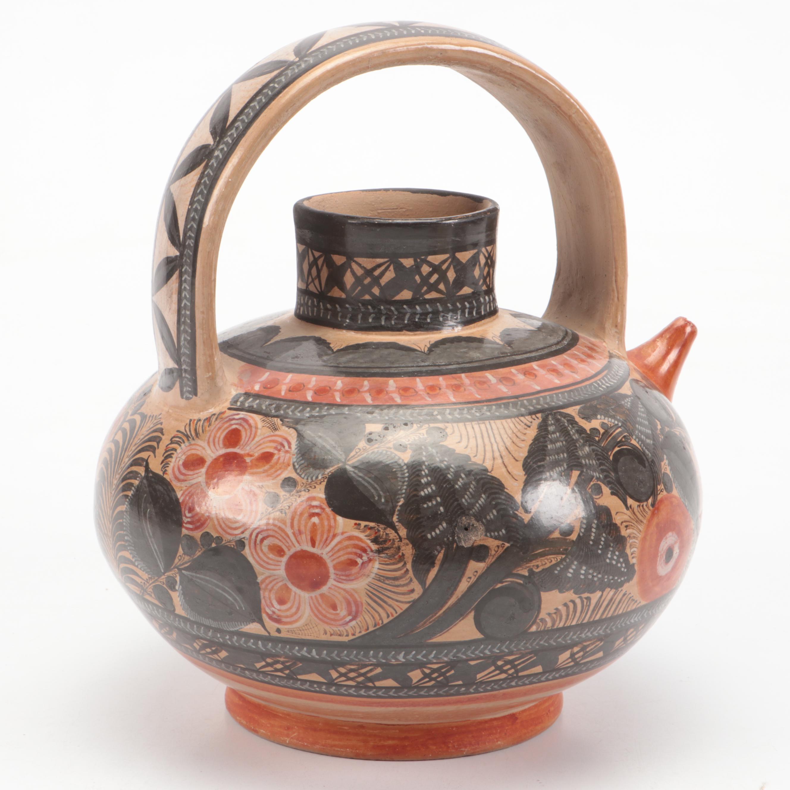 Italian Ceramic Tobacco Jar with Art Pottery and Other Decor