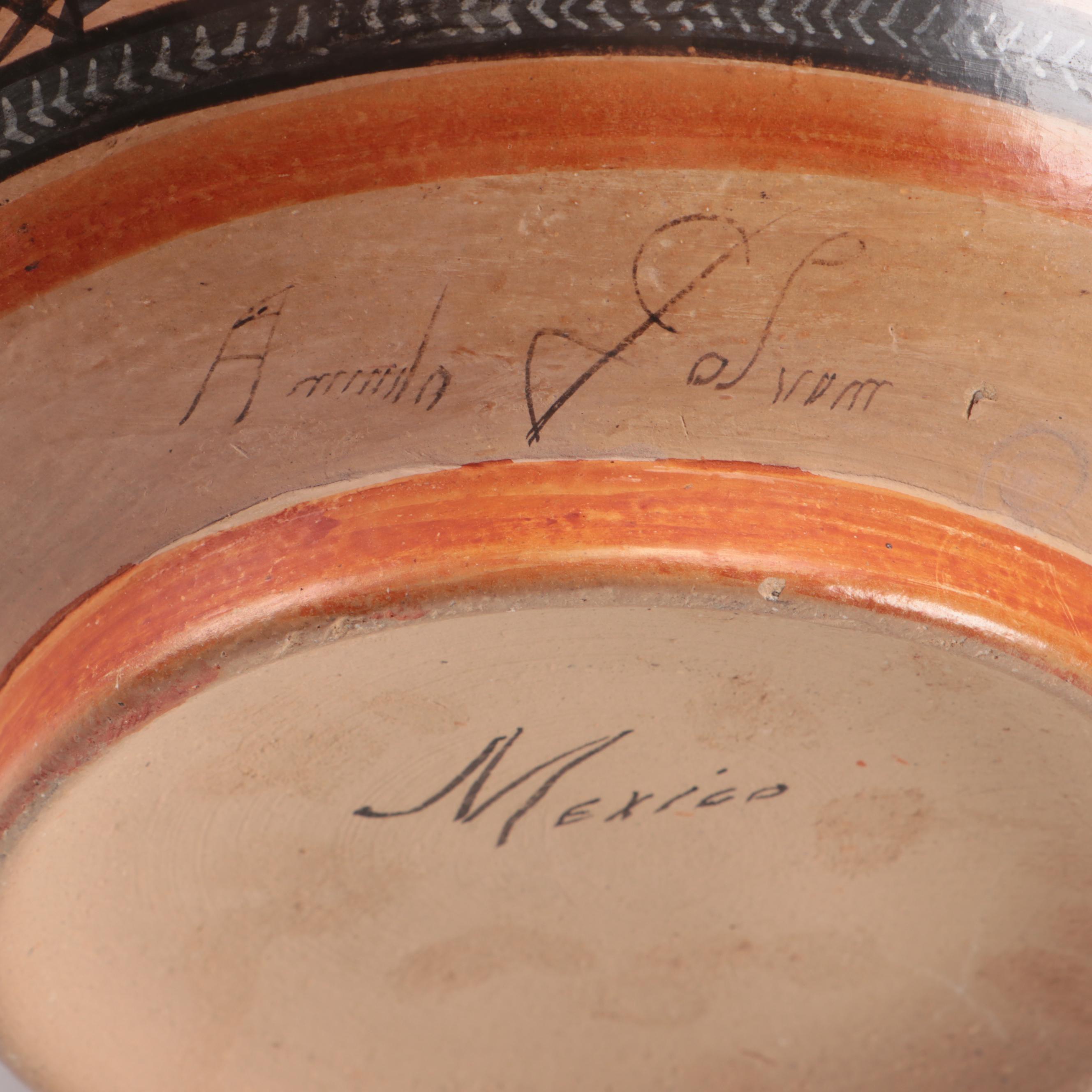 Italian Ceramic Tobacco Jar with Art Pottery and Other Decor