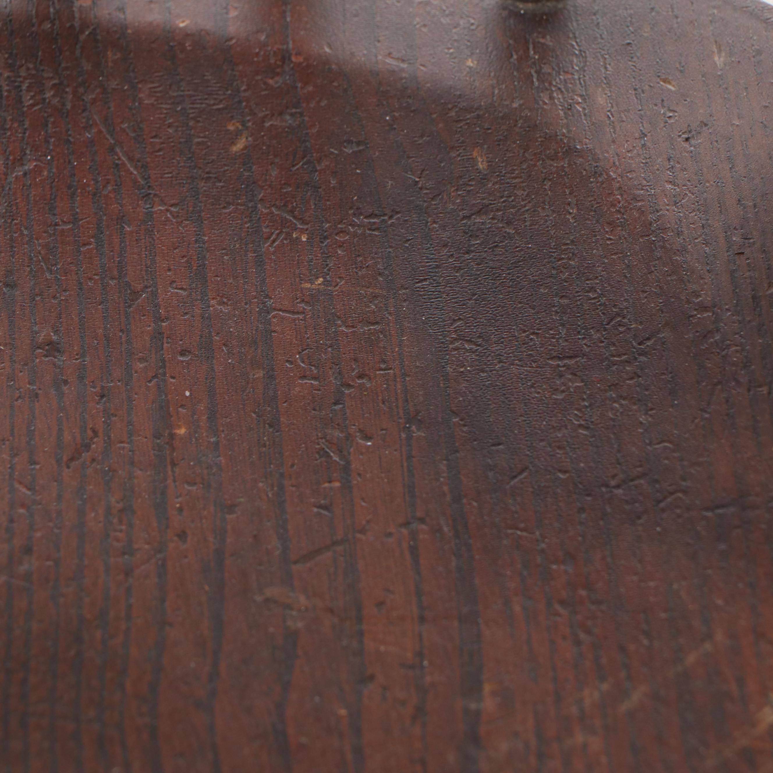 Antique Spear-Back Oak Armchair