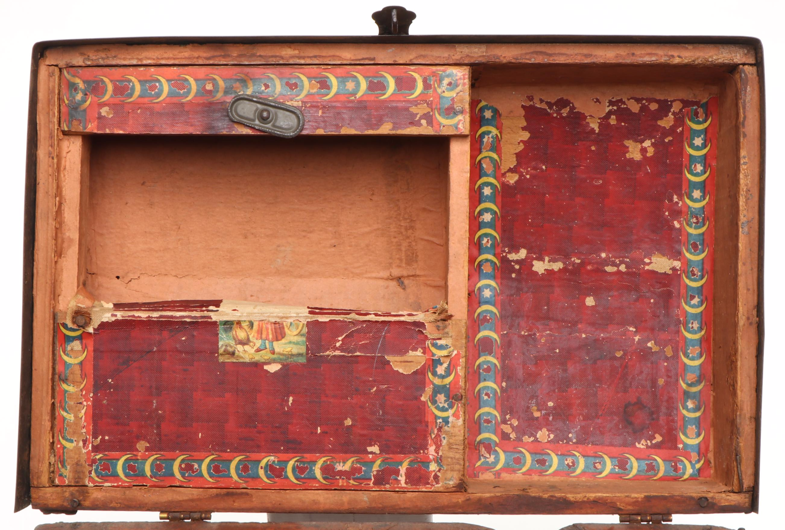 Wooden Dome-Top Desktop Chest