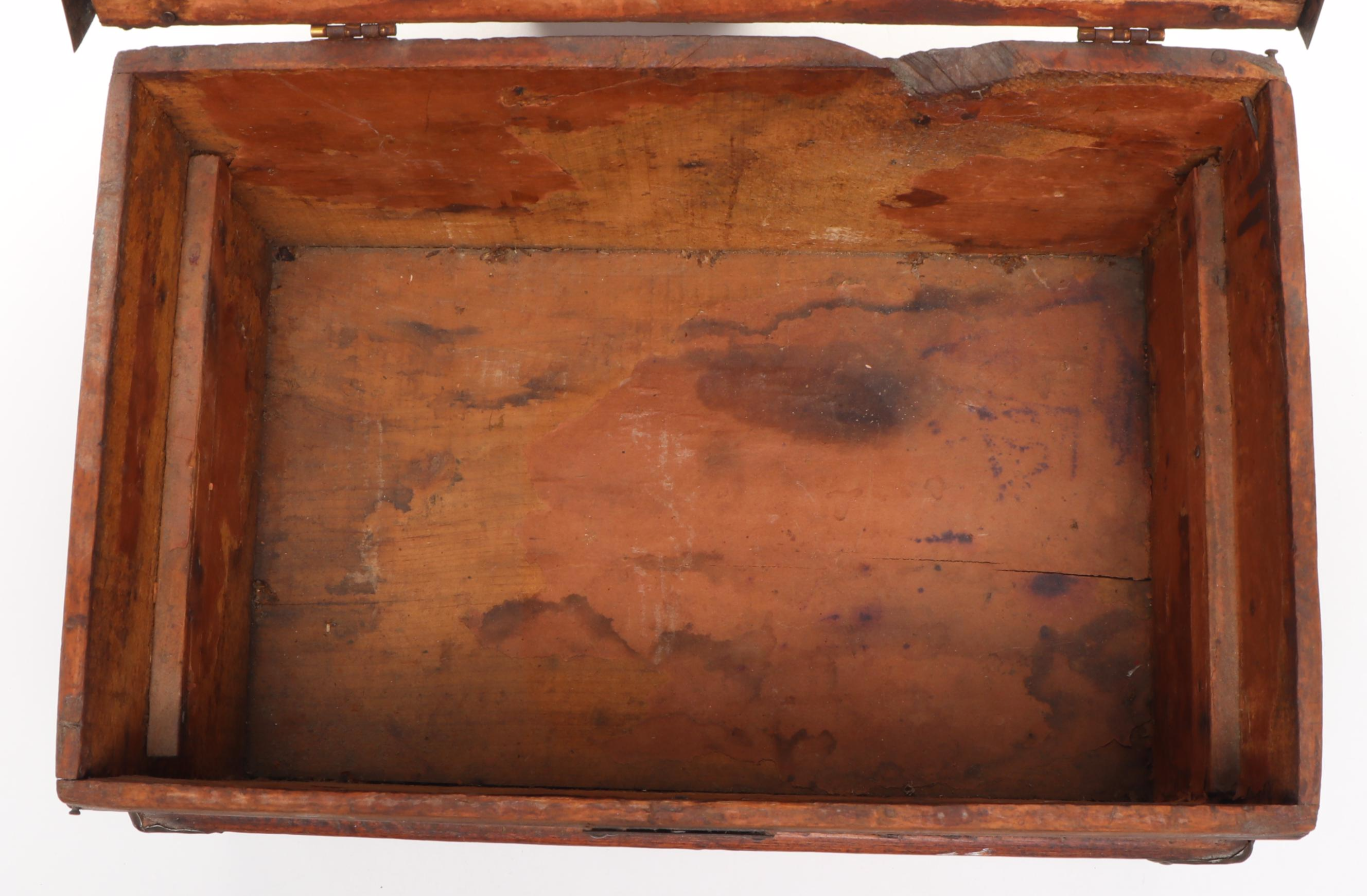 Wooden Dome-Top Desktop Chest