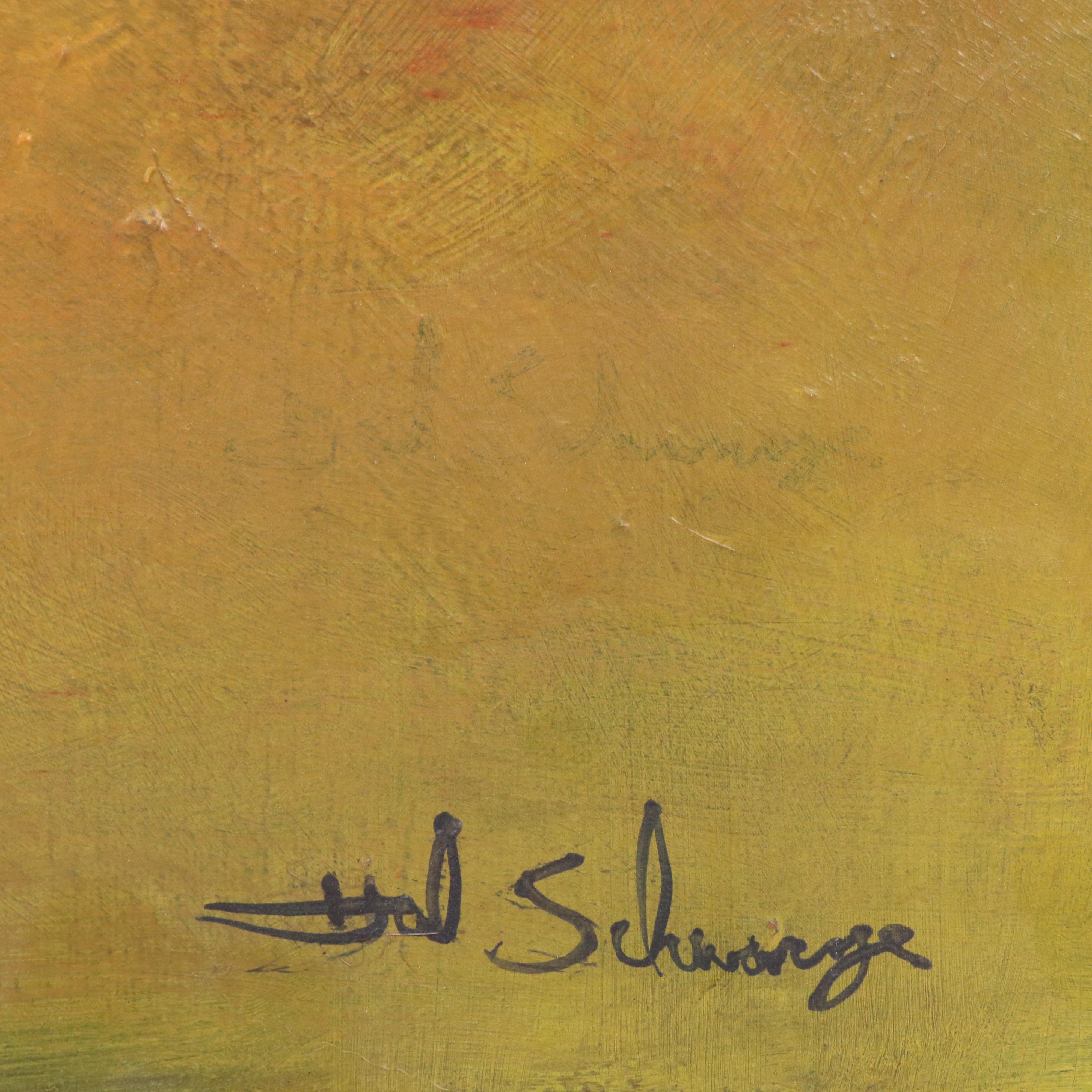 Hal Schwarze Expressionist Style Oil Painting "Archetype"