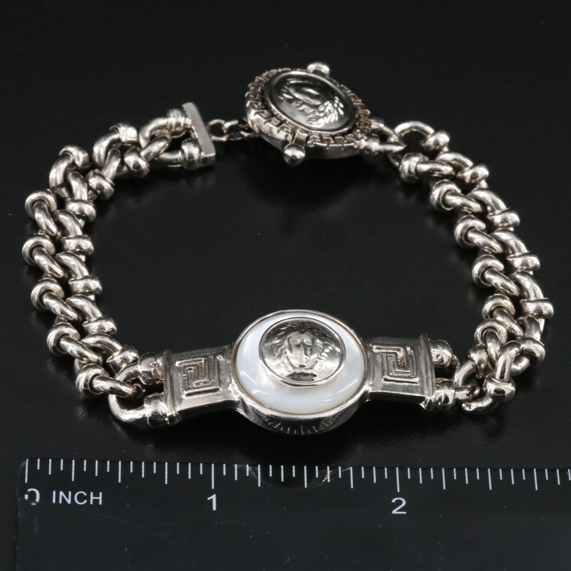 Gianni Versace Medusa Head Logo Toggle Bracelet