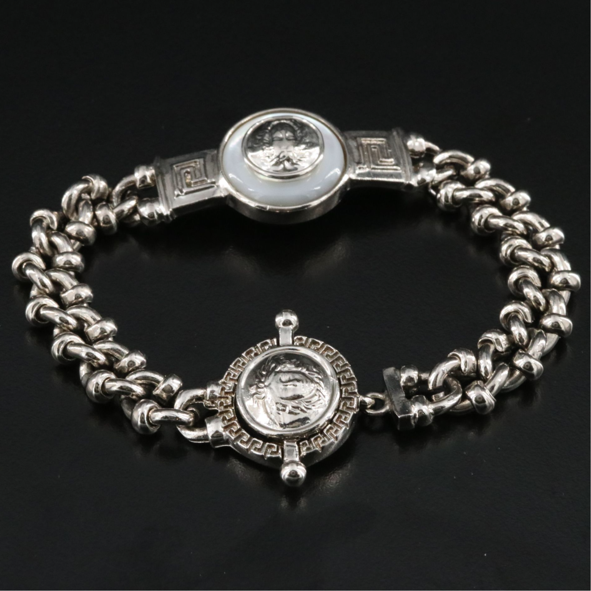 Gianni Versace Medusa Head Logo Toggle Bracelet