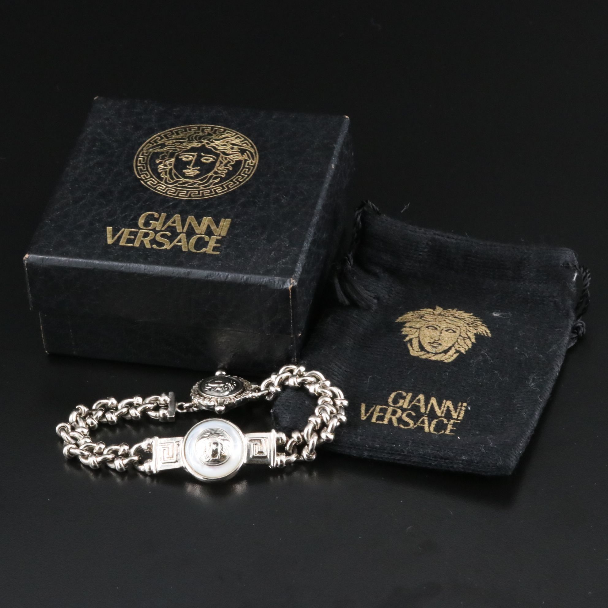 Gianni Versace Medusa Head Logo Toggle Bracelet