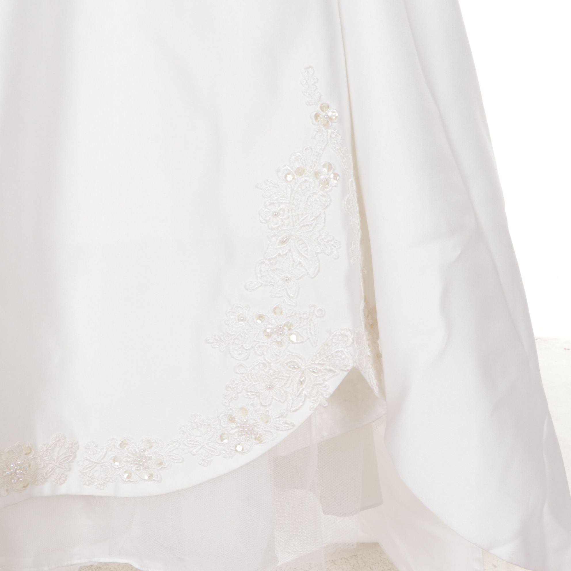 Beaded and Embellished Wedding Dress with Sweetheart Neckline and Basque Waist