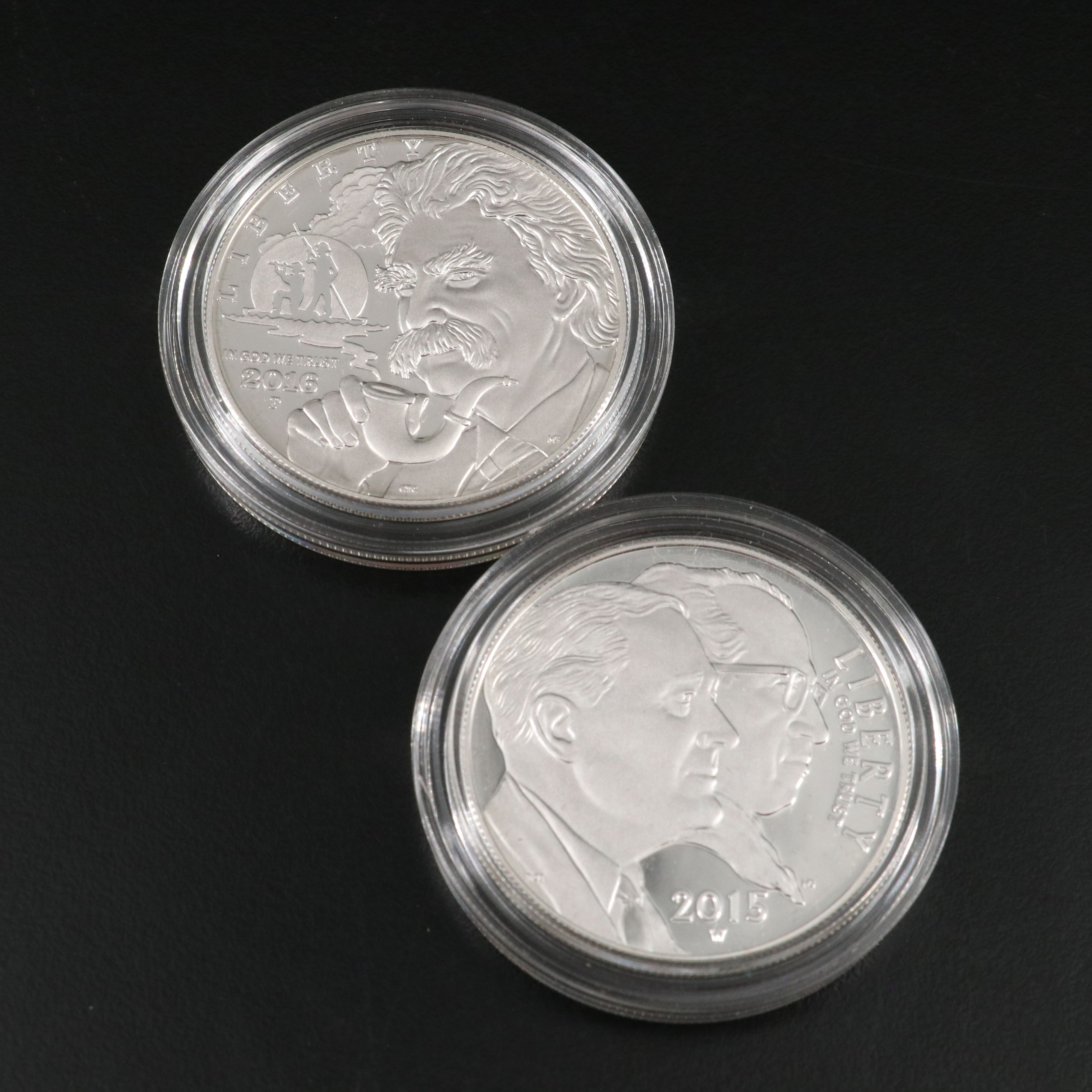Four Different Modern Commemorative Proof Silver Dollars