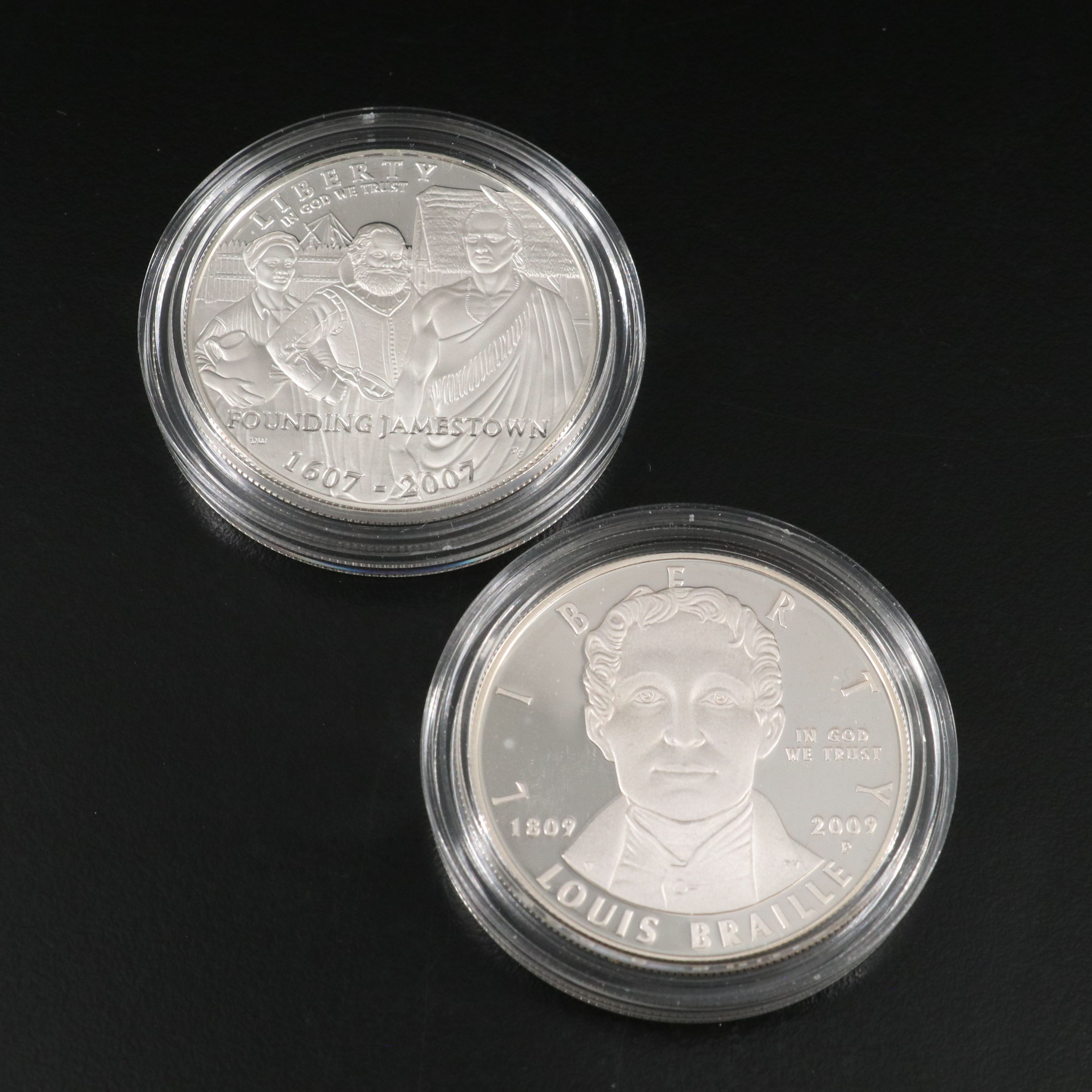 Four Different Modern Commemorative Proof Silver Dollars