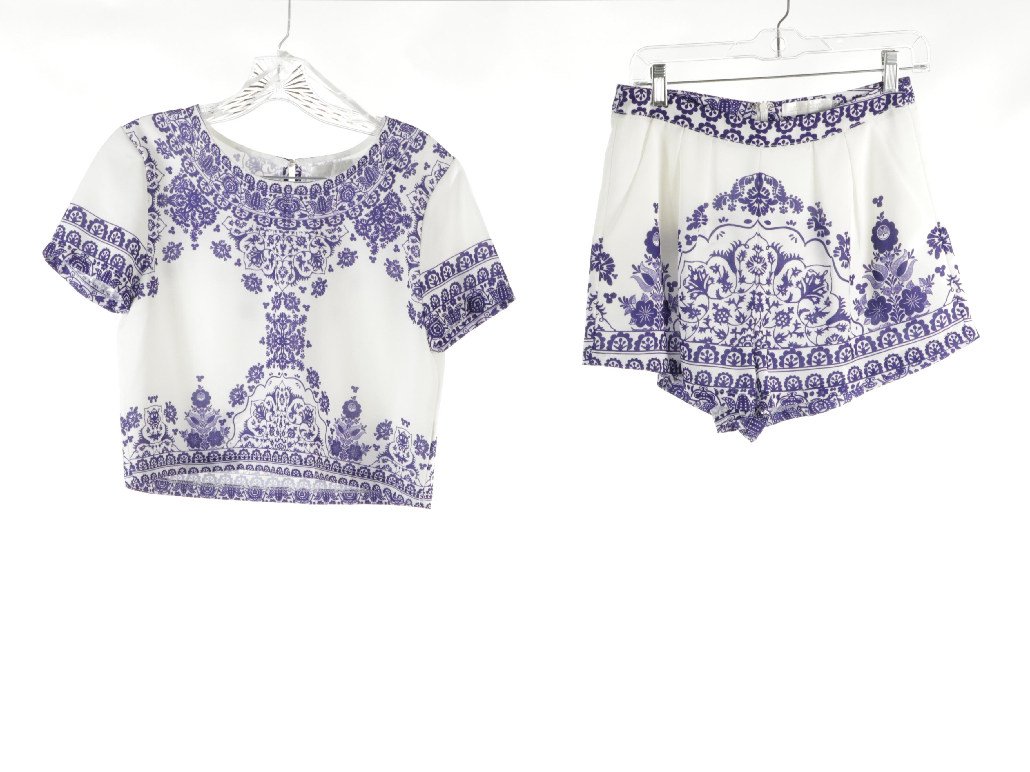 GILLI and Express Strapless Jumpsuits, Lily Whyt Floral Printed Two-Piece Set