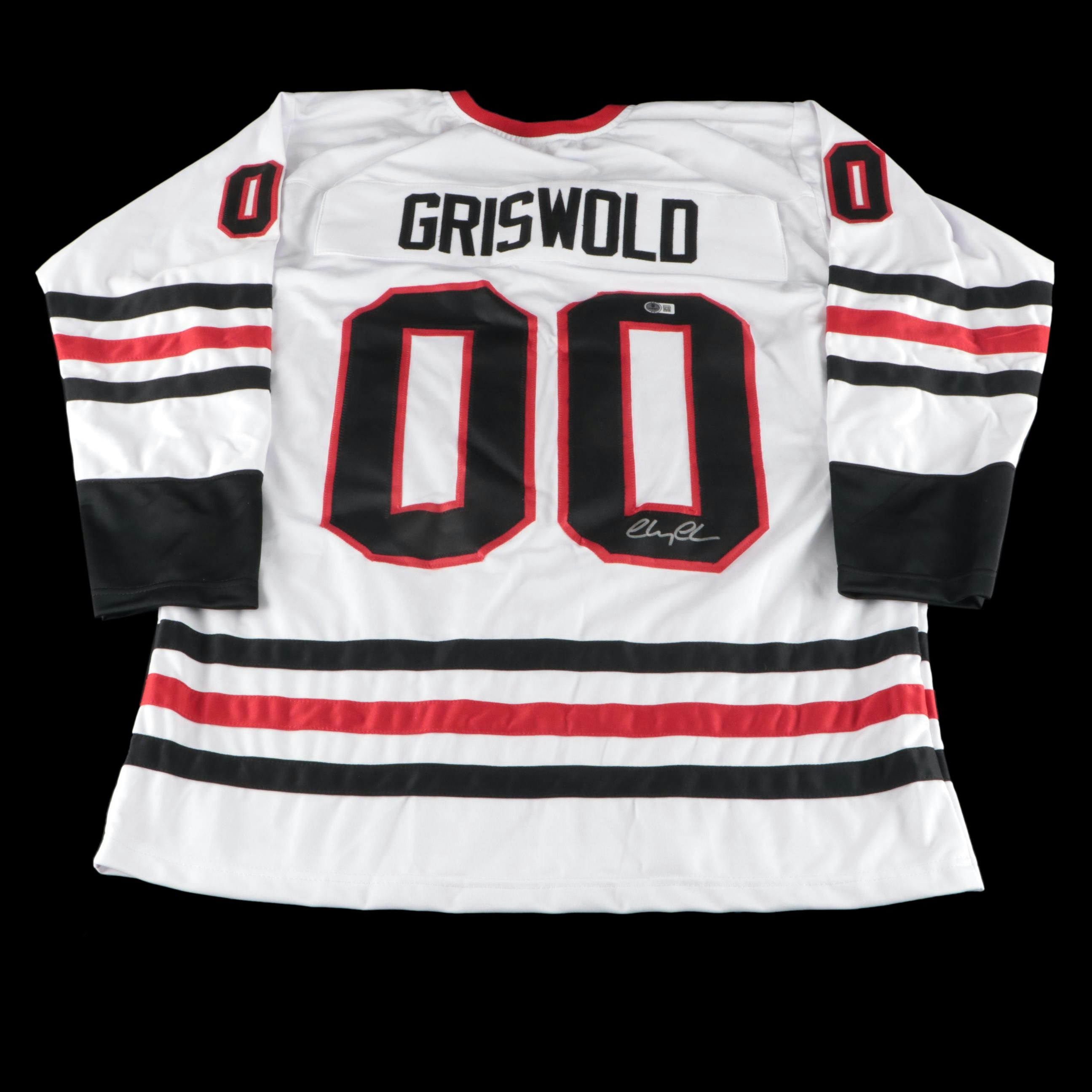 Chevy Chase Signed "Christmas Vacation: Clark Griswold" Hockey Jersey, Beckett