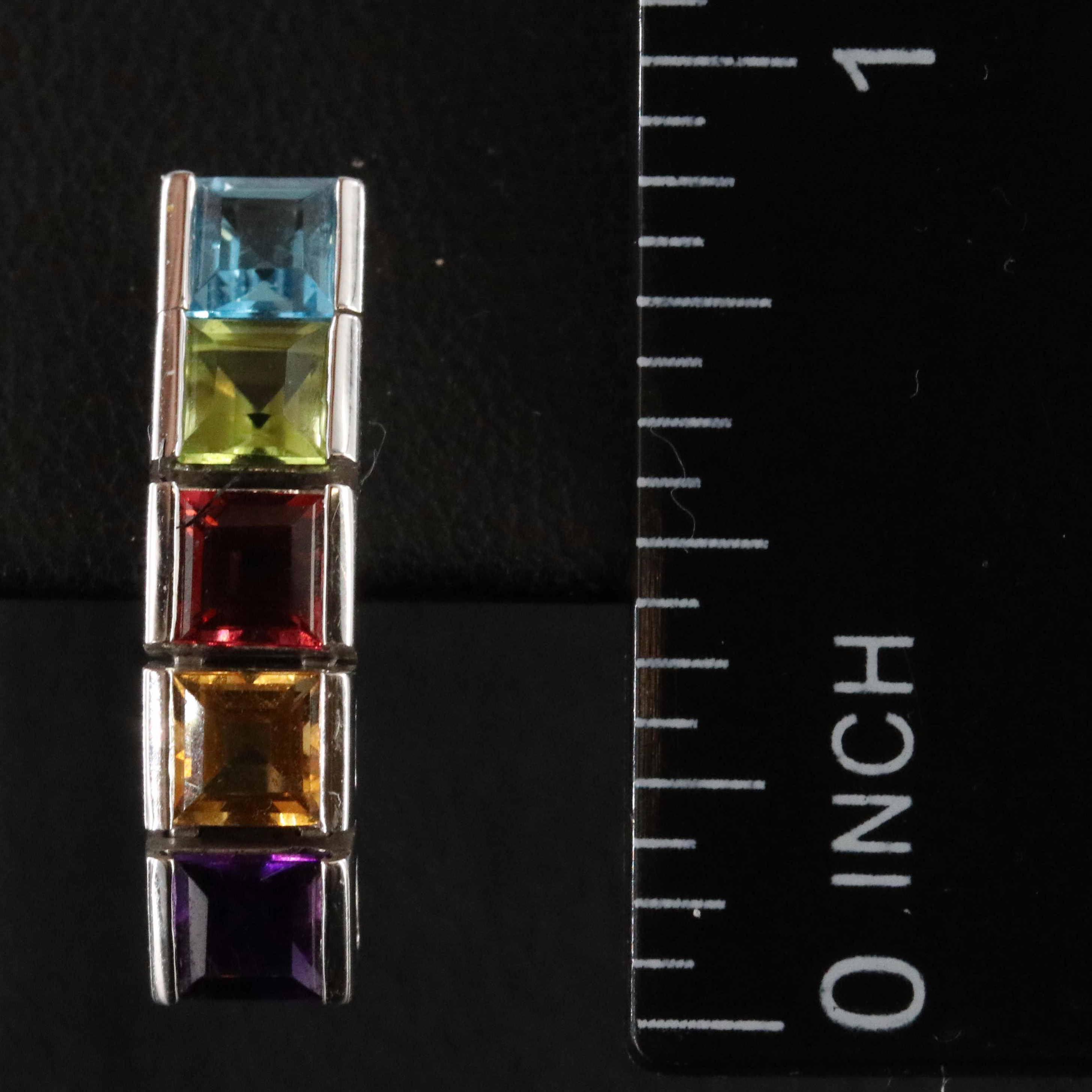 18K Gemstone Drop Earrings