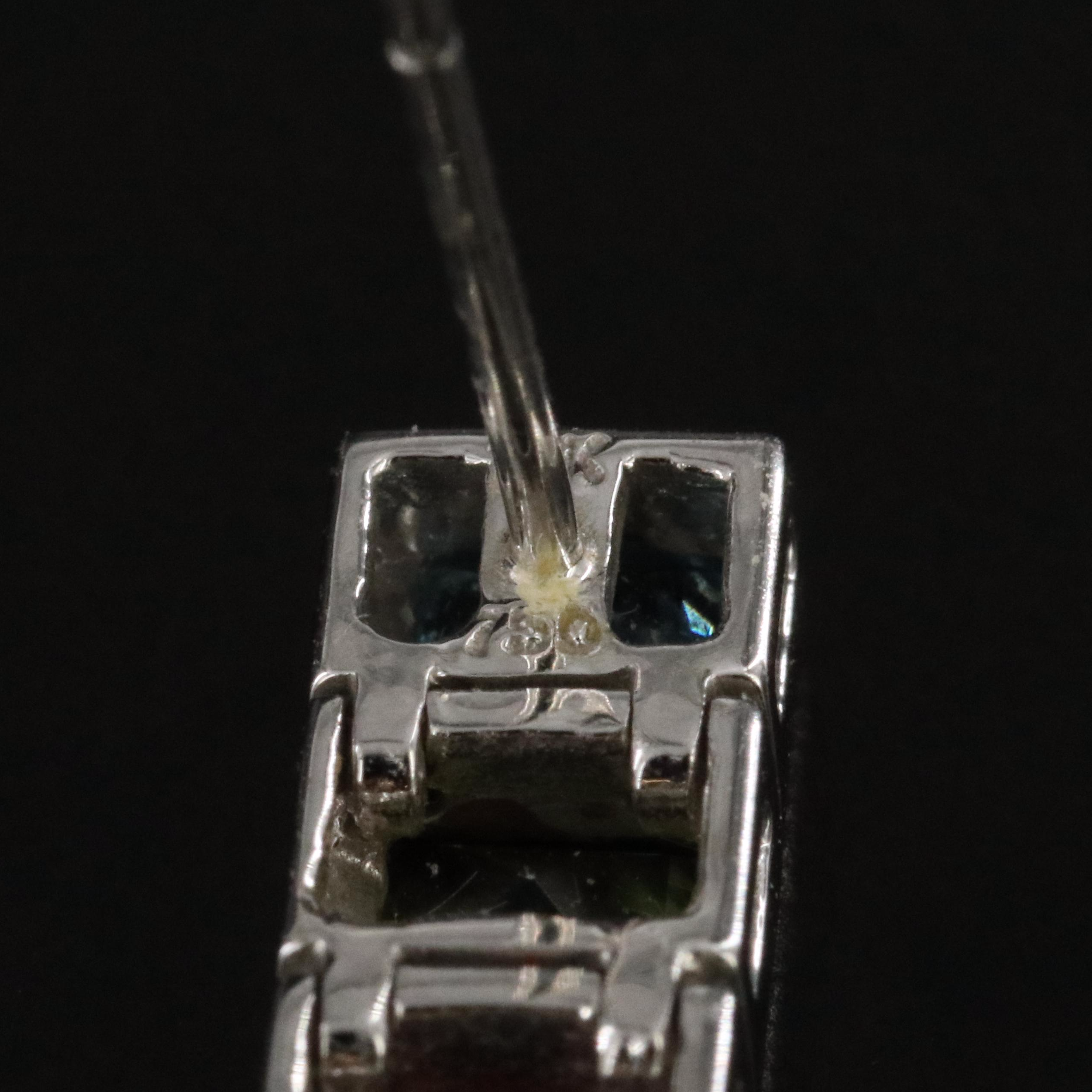 18K Gemstone Drop Earrings