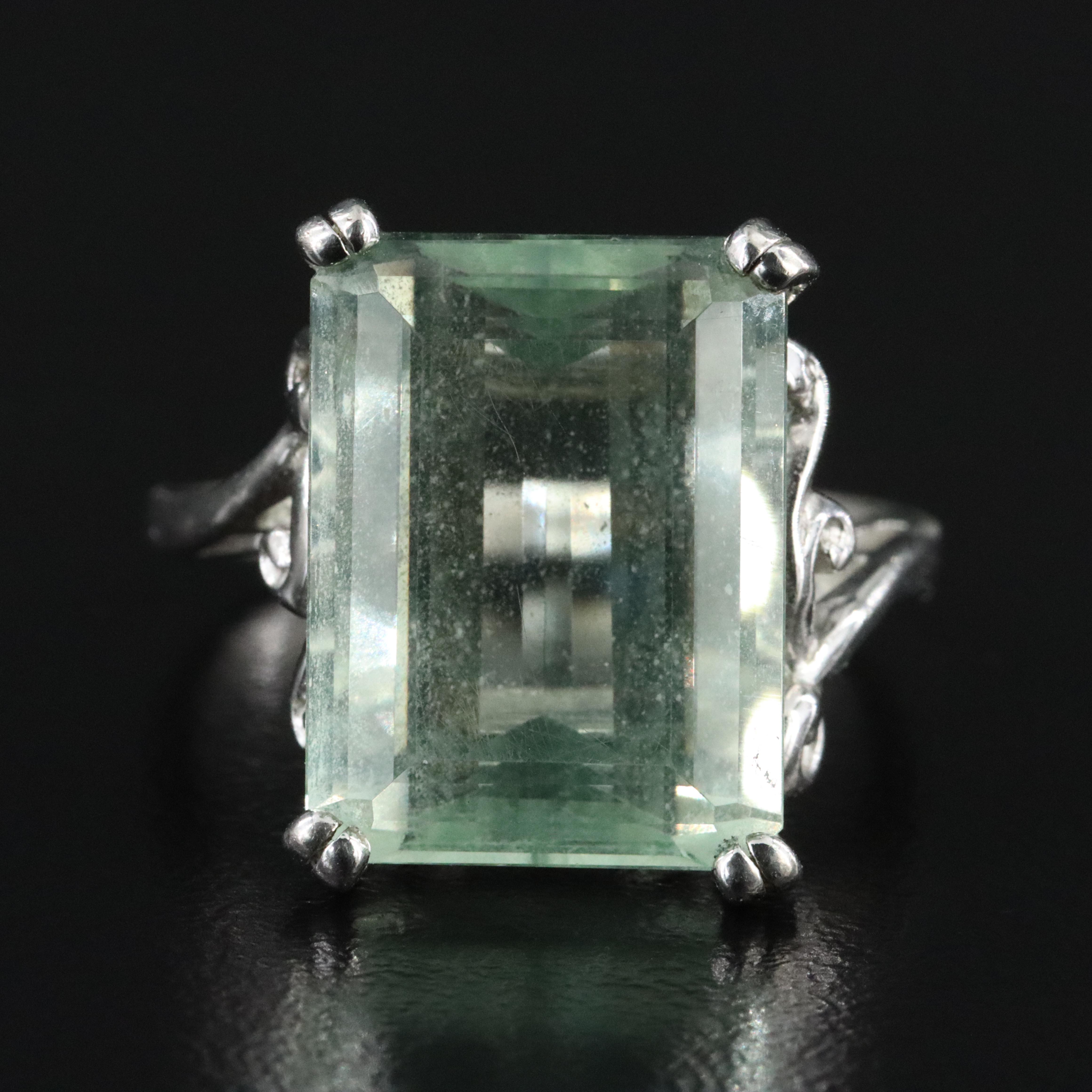 10K 11.29 CT Prasiolite Ring