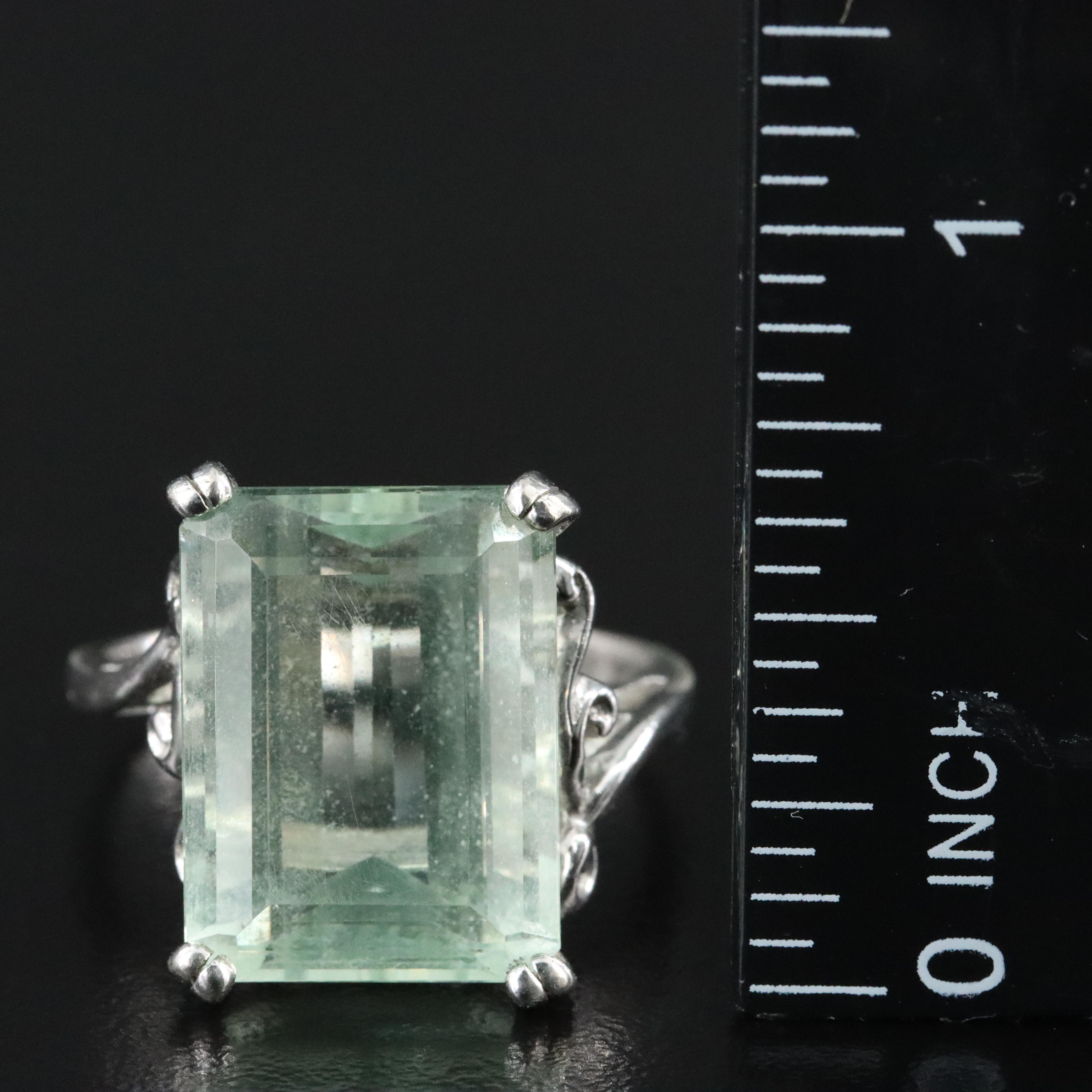 10K 11.29 CT Prasiolite Ring