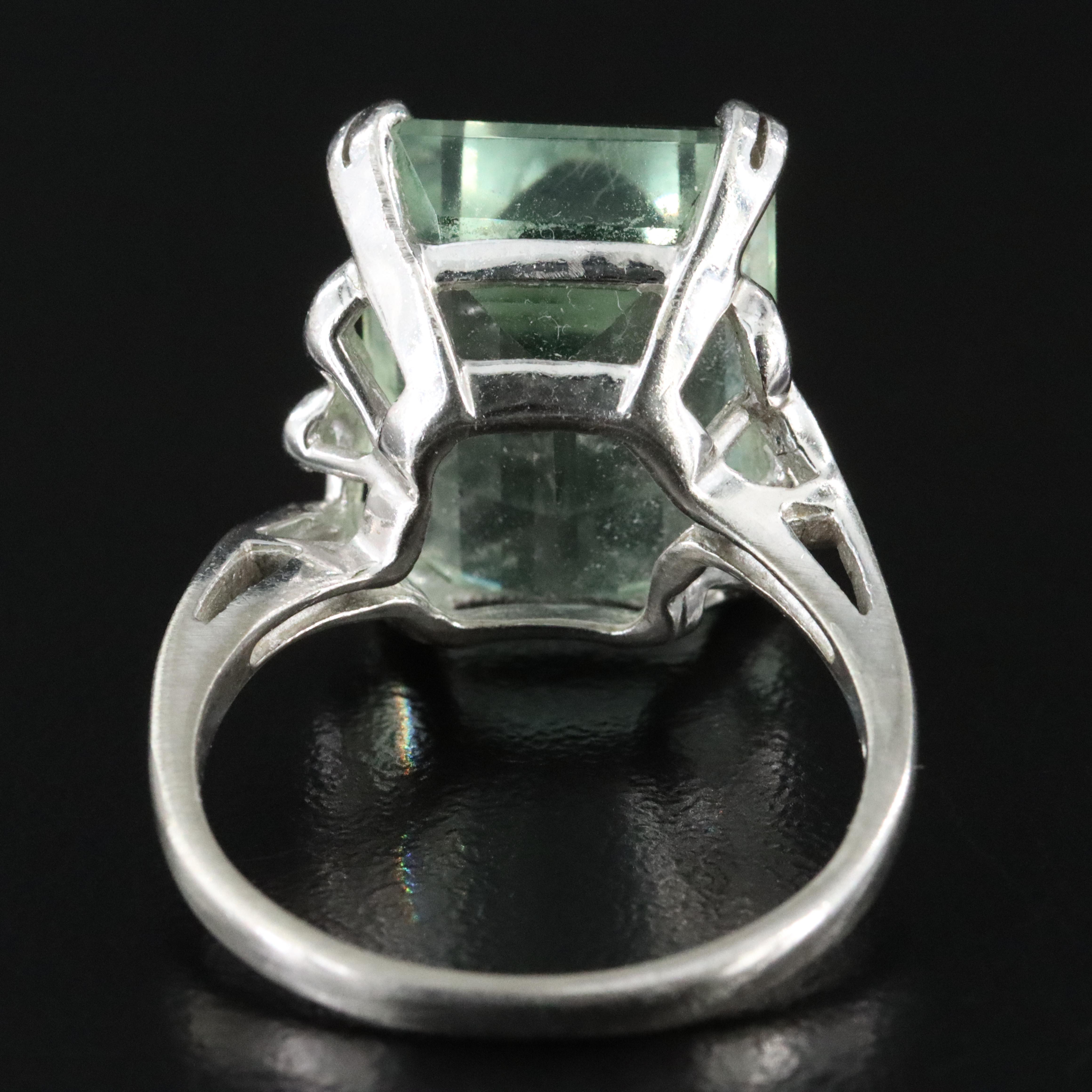 10K 11.29 CT Prasiolite Ring