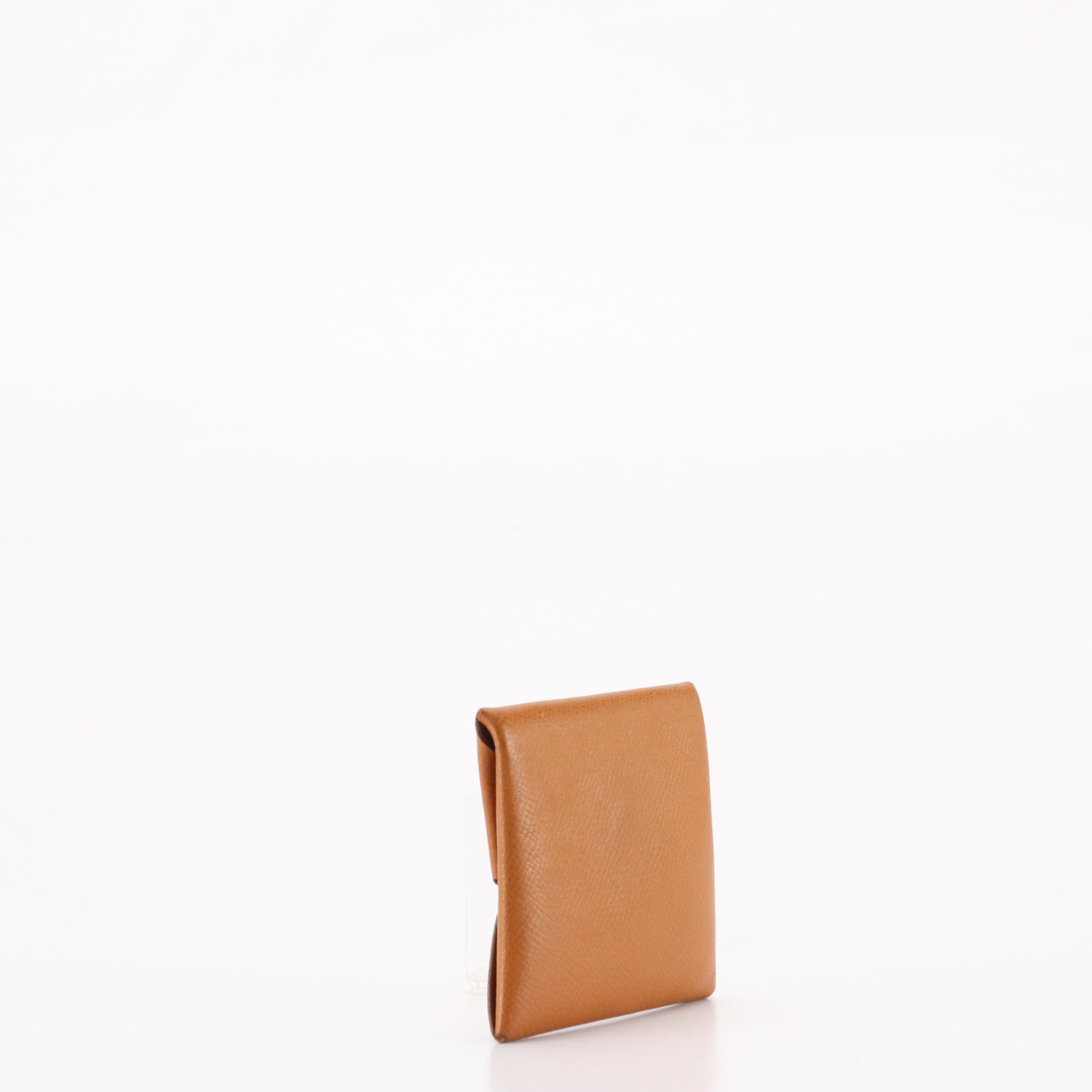 Hermès Bastia Coin Purse in Tan Epsom Leather with Box