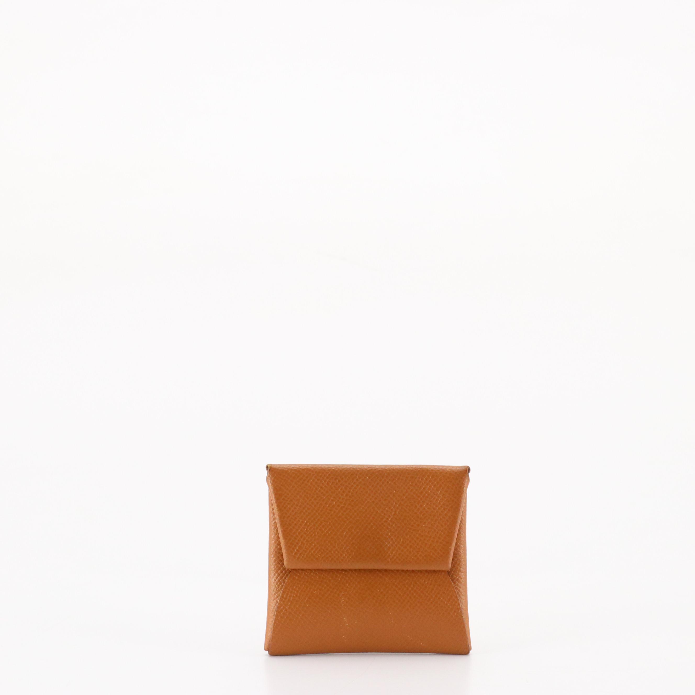 Hermès Bastia Coin Purse in Tan Epsom Leather with Box