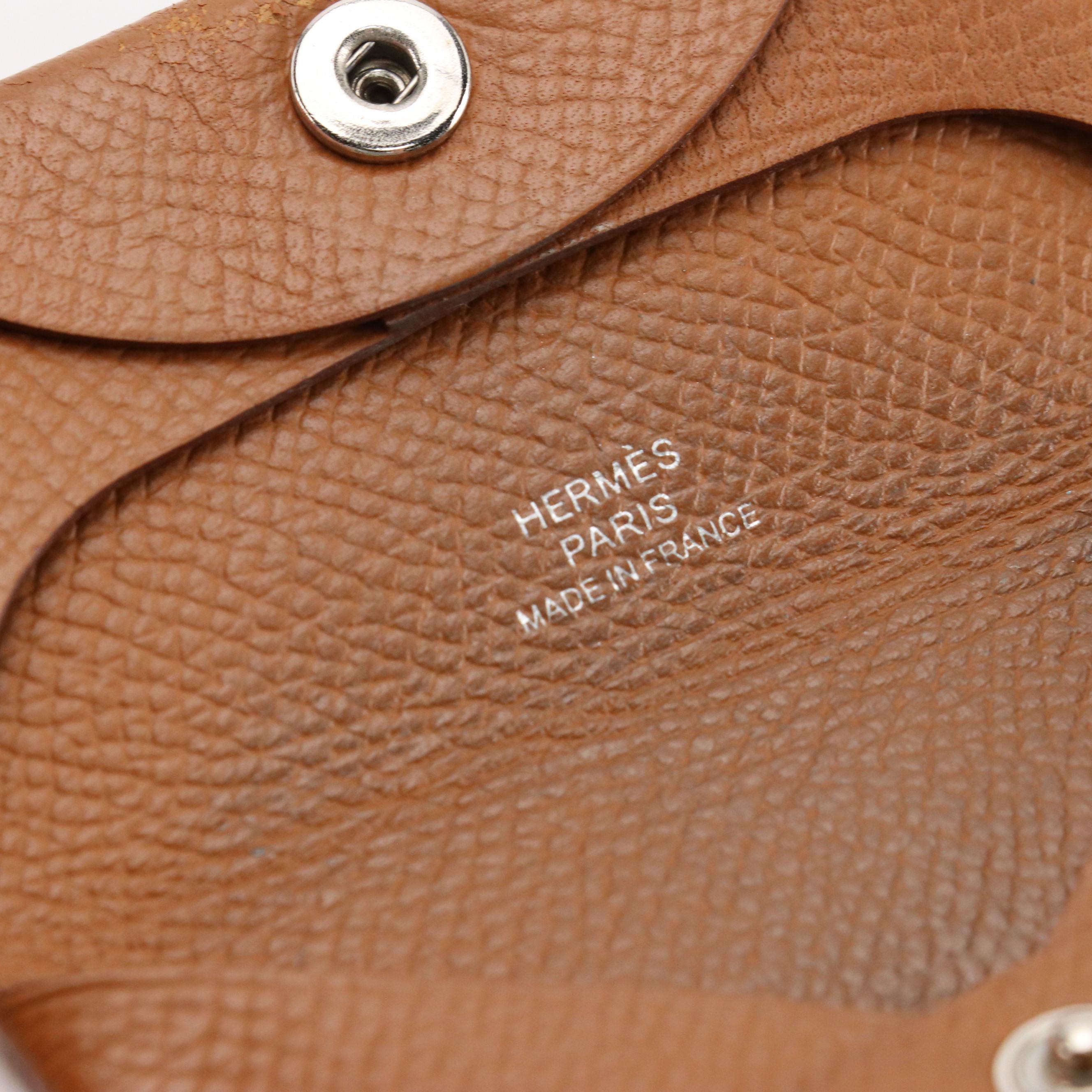 Hermès Bastia Coin Purse in Tan Epsom Leather with Box