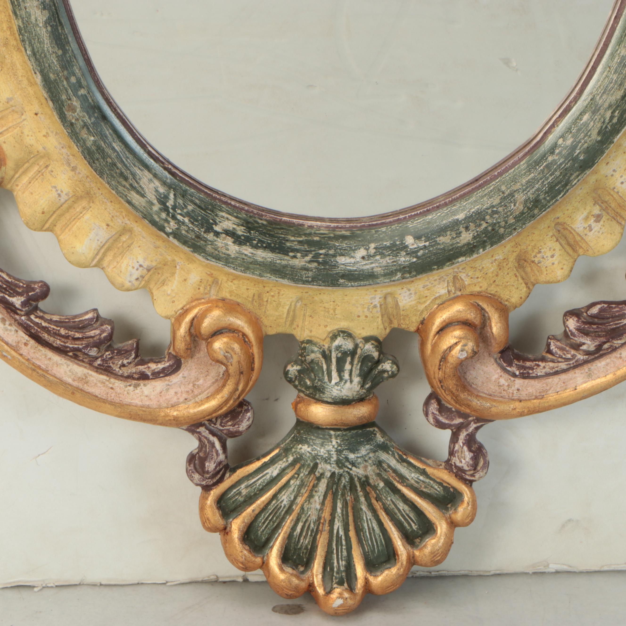 Baroque Revival Painted Wall Mirror