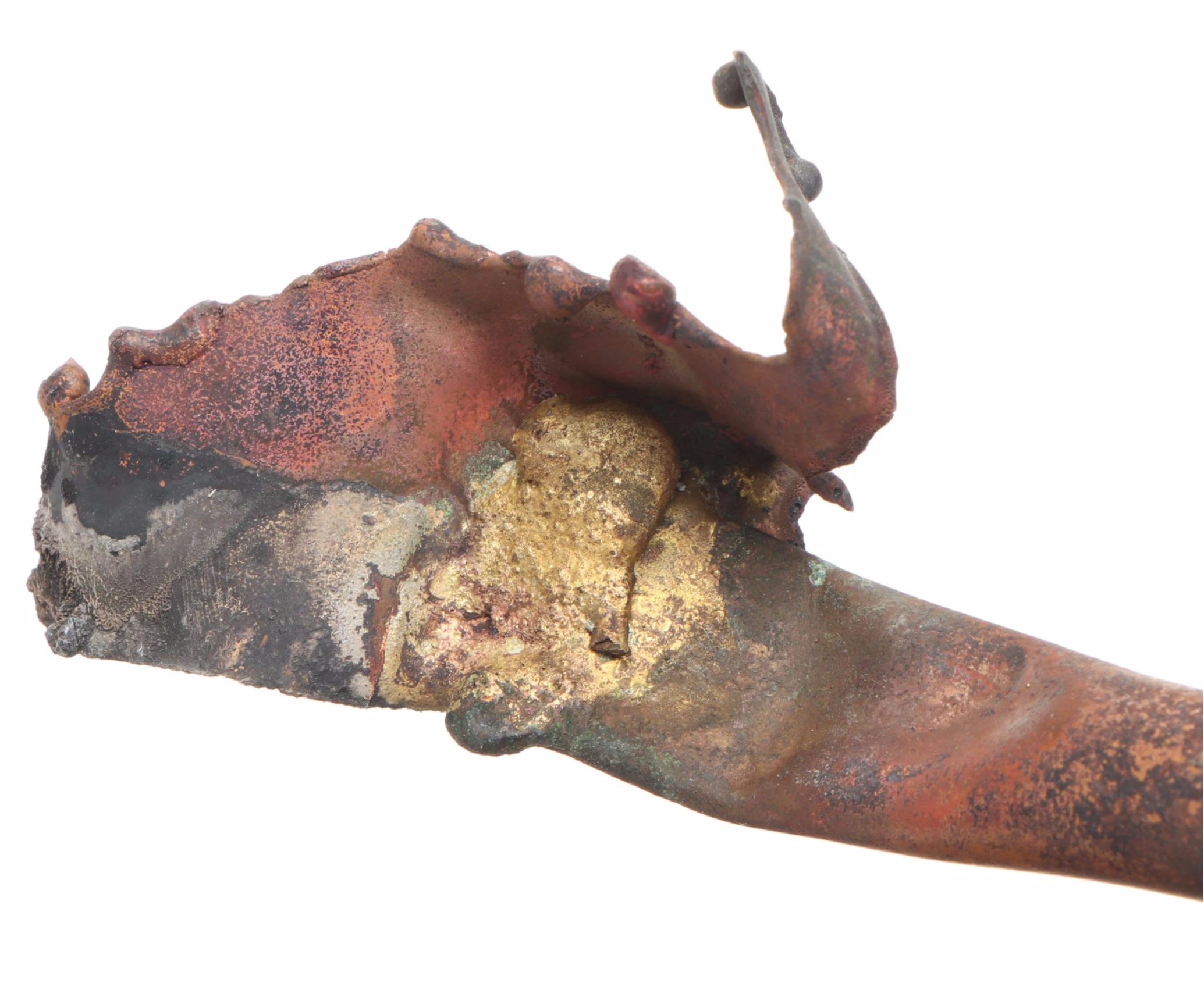 Repurposed Metal Lion and Owl Sculptures