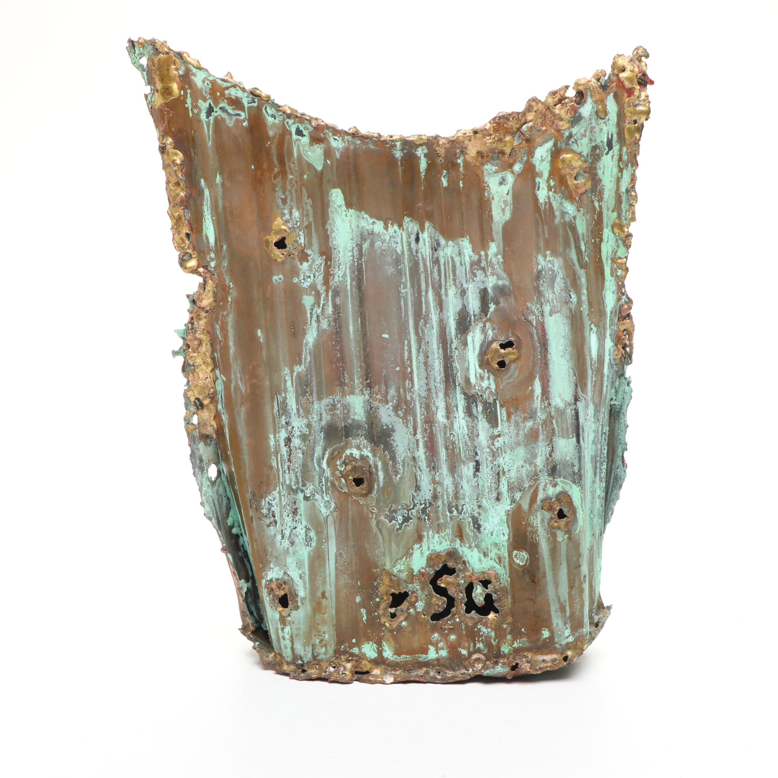 Repurposed Metal Lion and Owl Sculptures