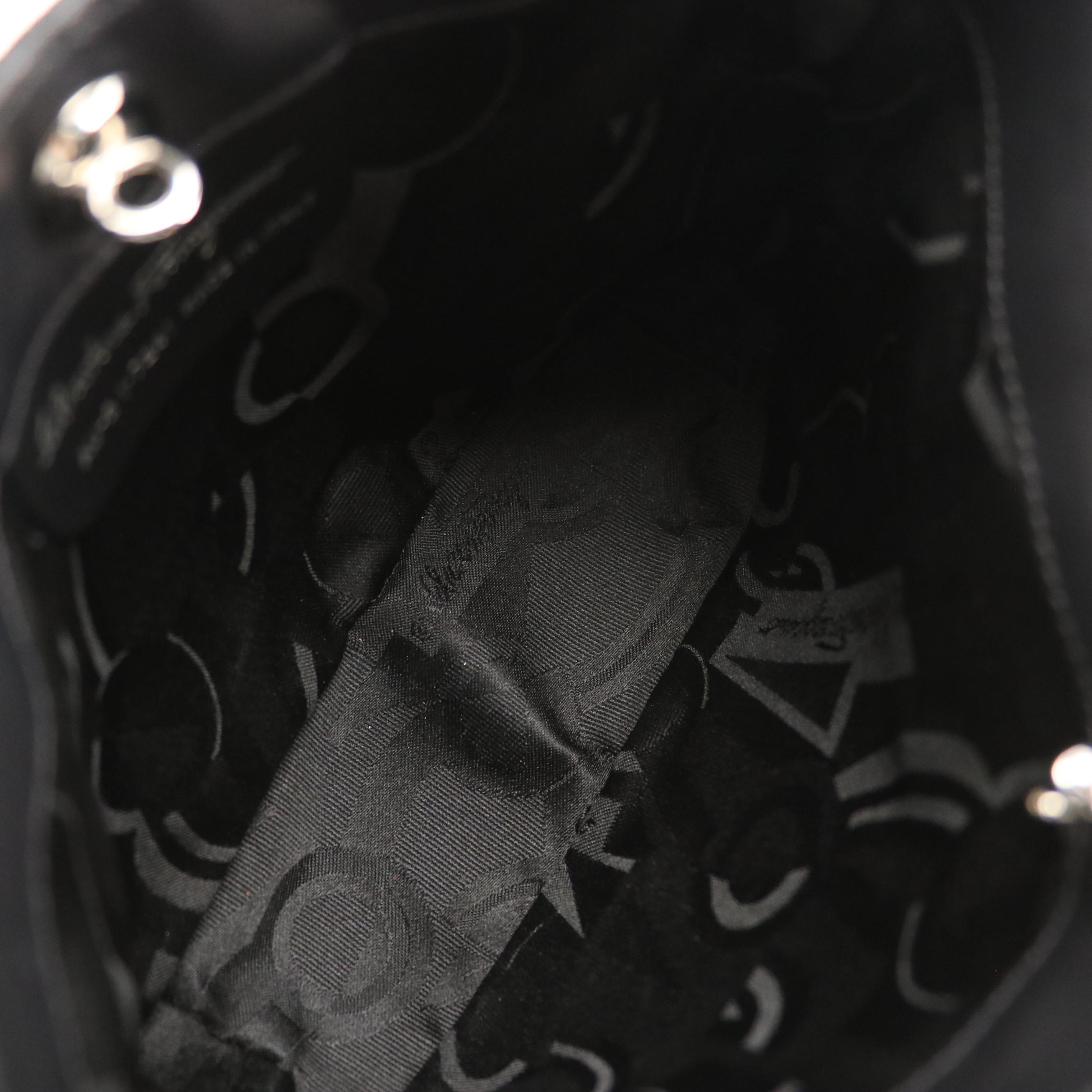 Salvatore Ferragamo Fringed Straw Mini Tote with Interwoven Link Strap