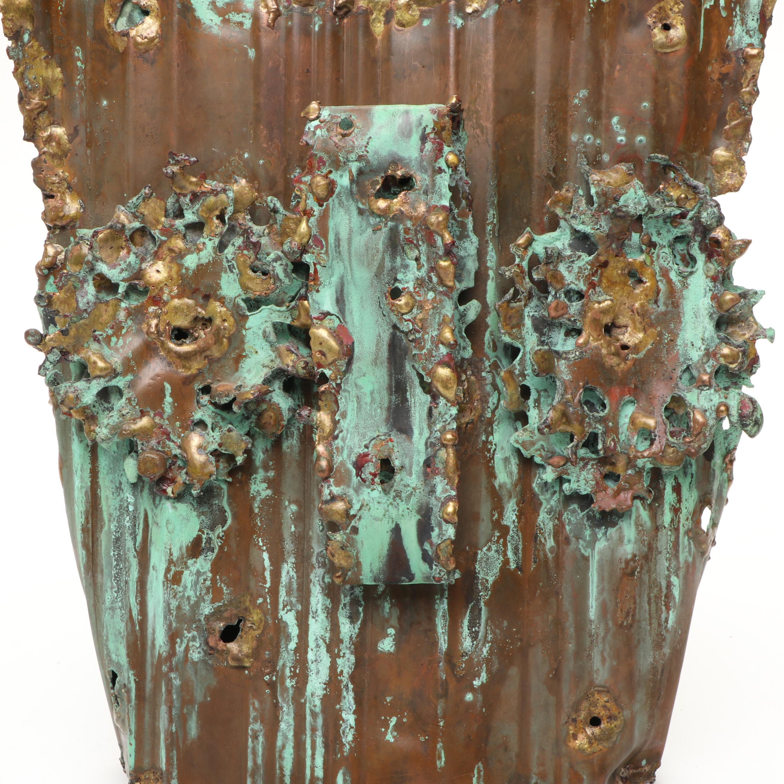 Repurposed Metal Lion and Owl Sculptures