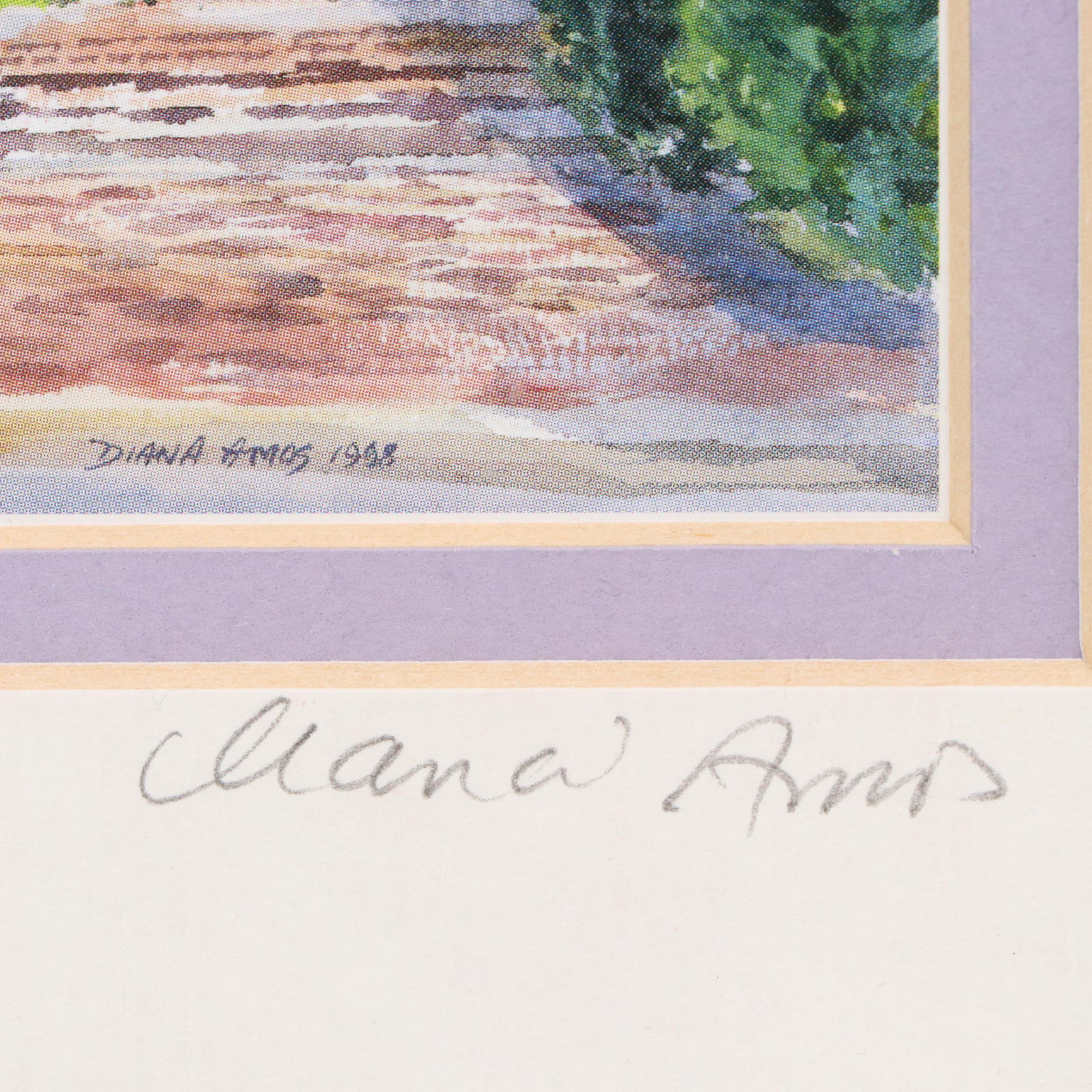 Diana Amos Offset Lithograph "St. Peter's Church," 1998