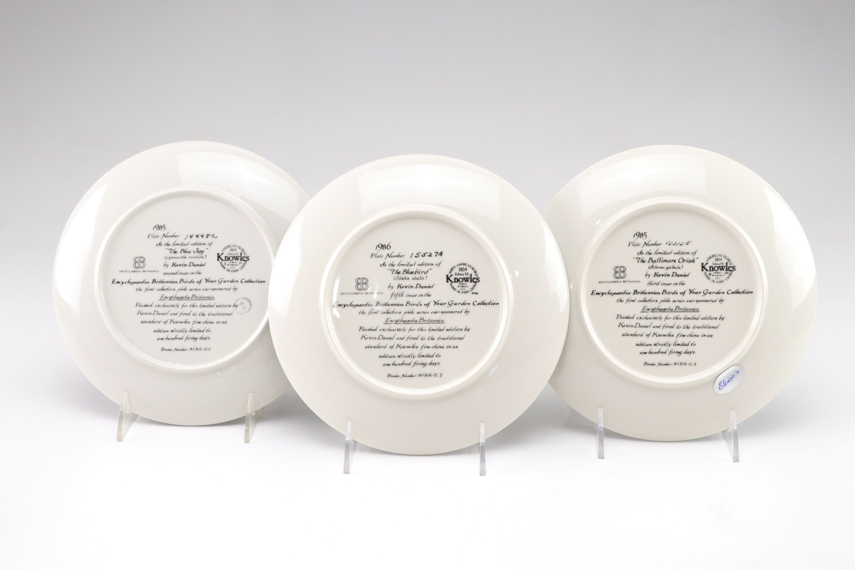 Kevin Daniel "Birds of Your Garden" and More Collector Plates, 1980s