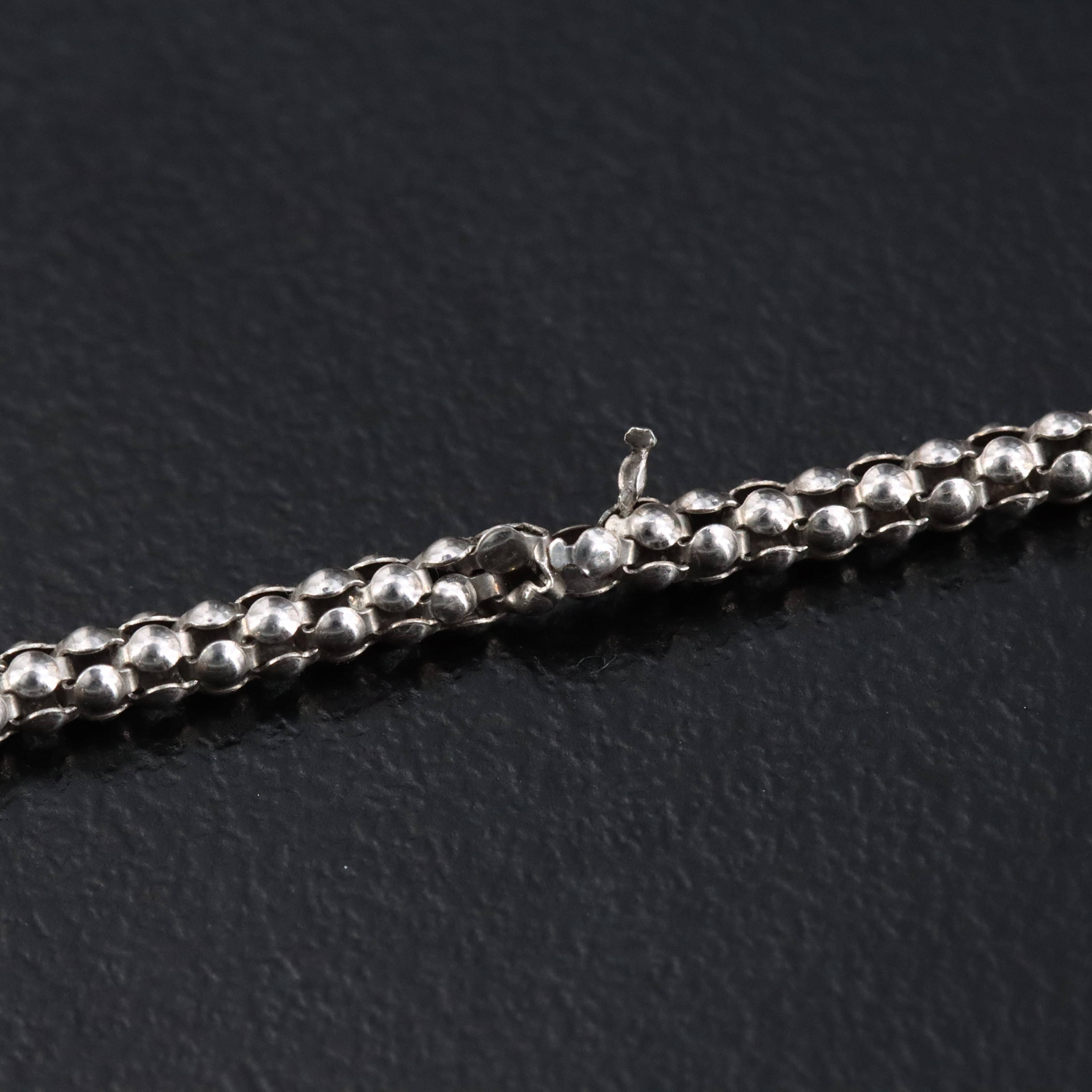 Sterling Faux Turquoise Pendant Necklace