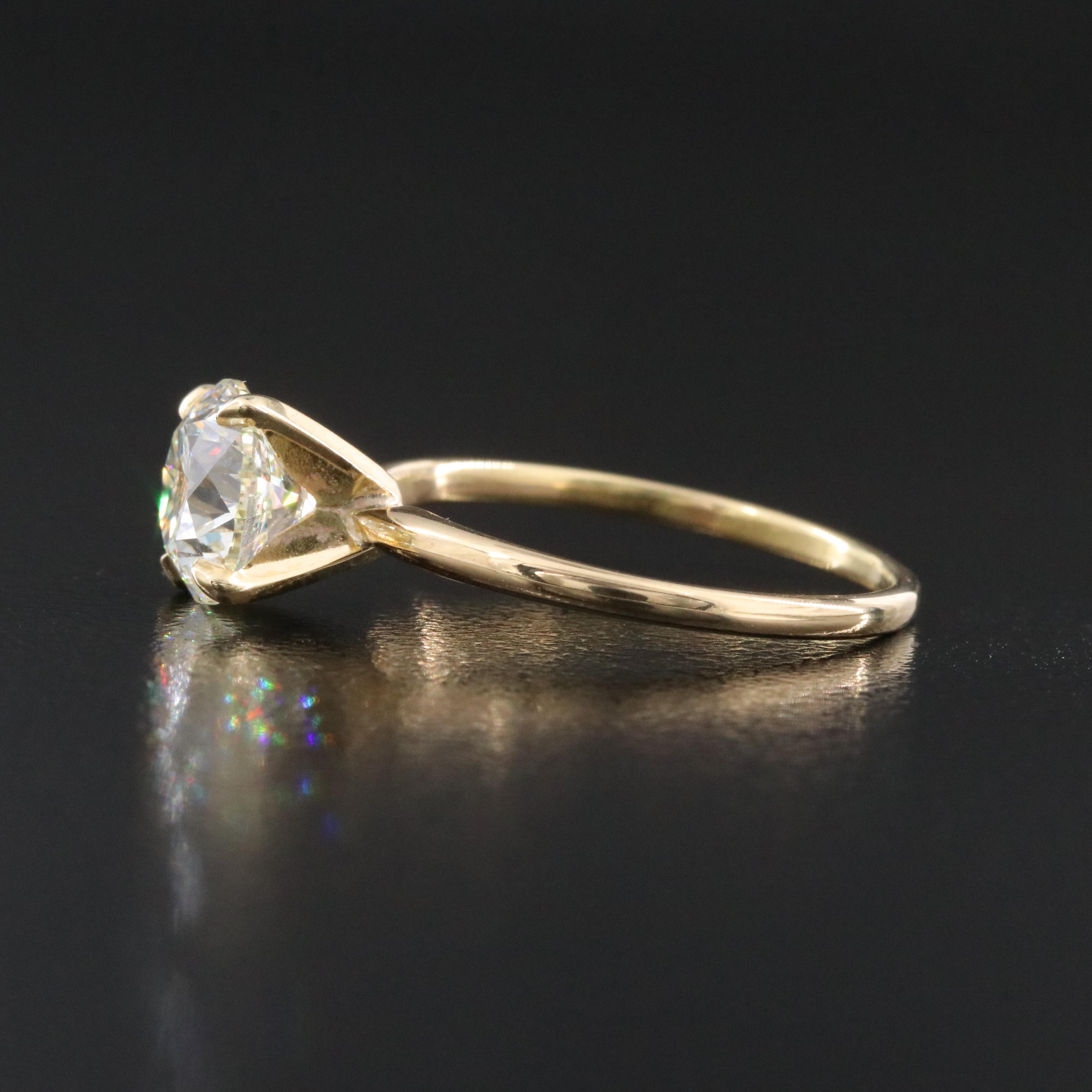 18K 2.00 CT Diamond Solitaire Ring