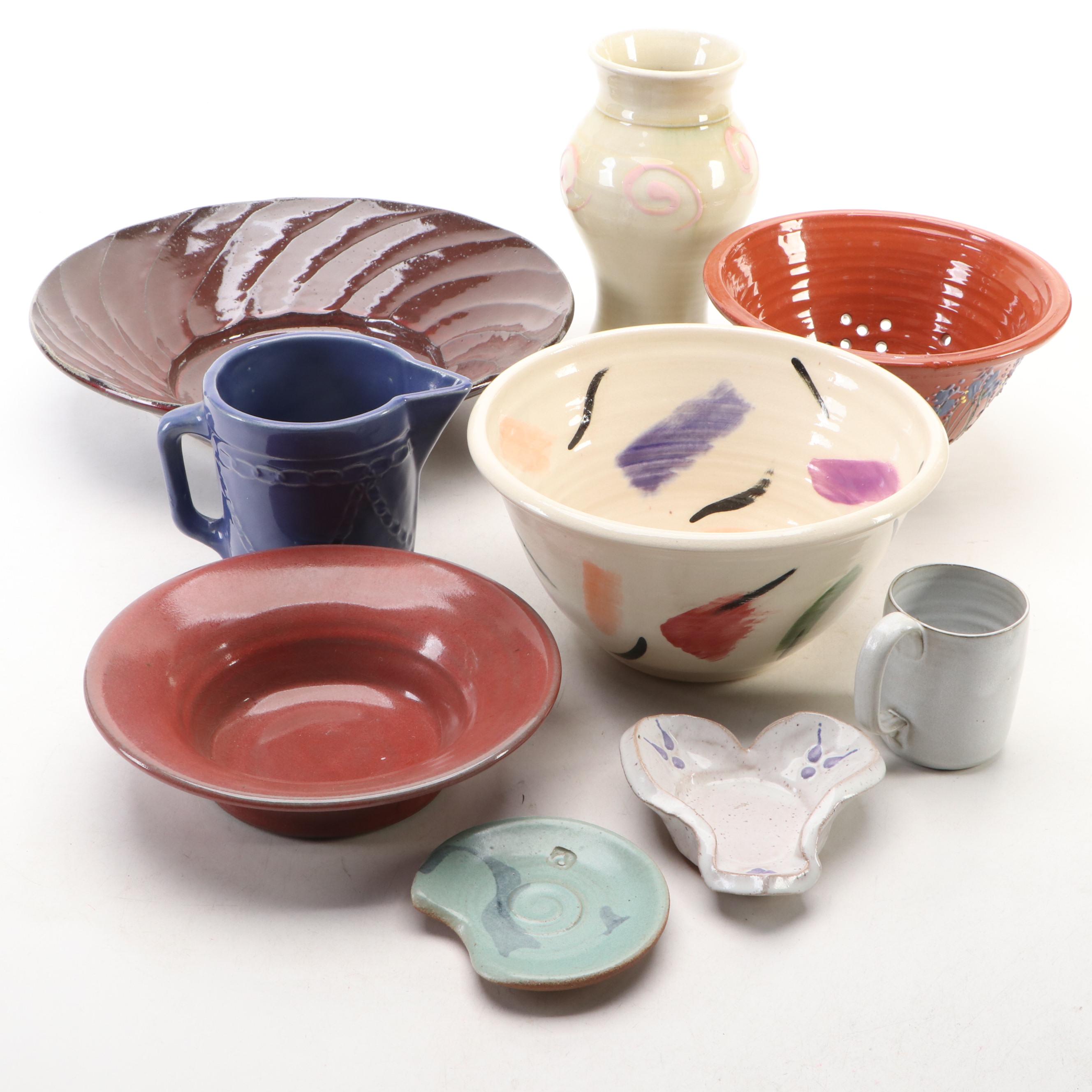 Artist Signed Bowls with Other Art Pottery Tableware