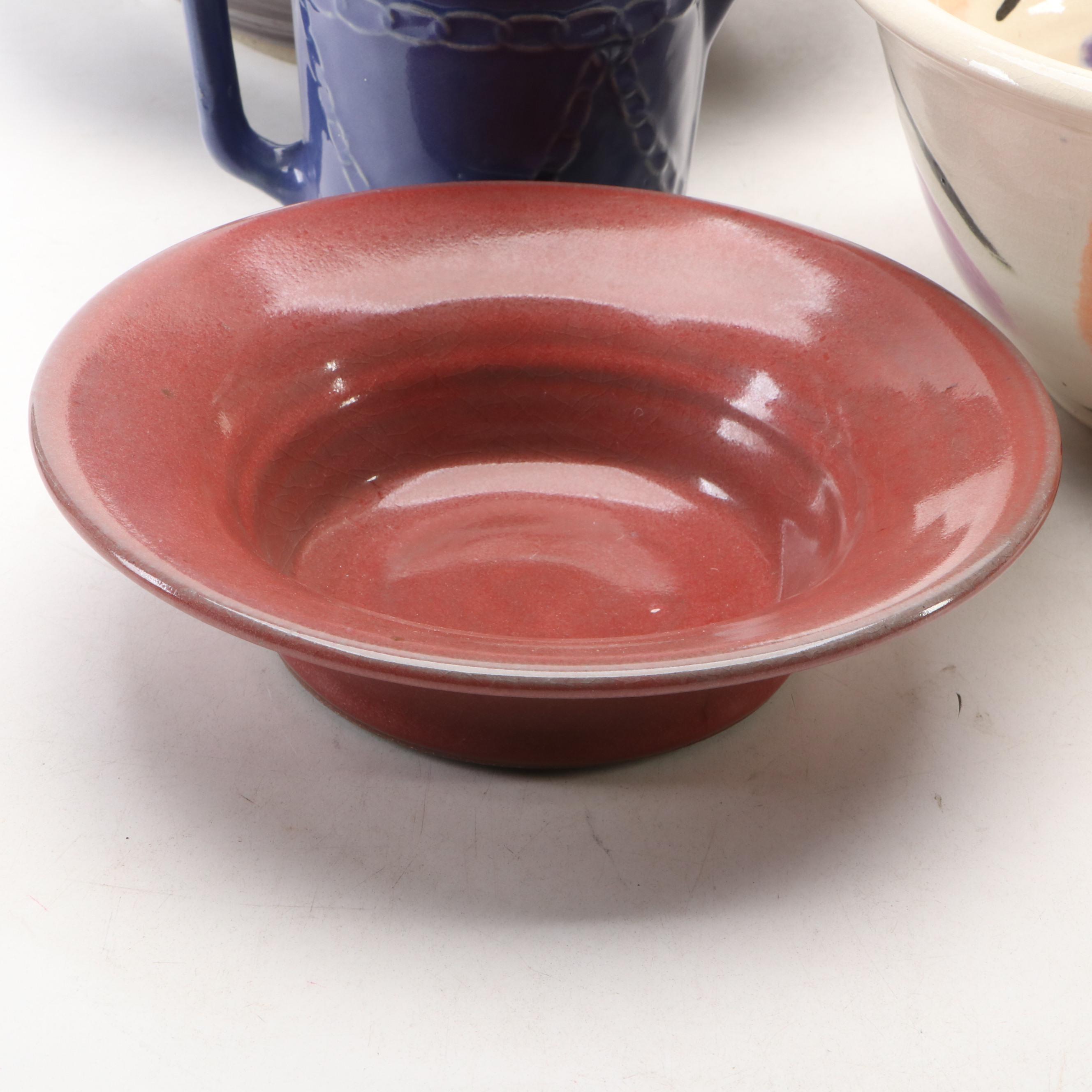 Artist Signed Bowls with Other Art Pottery Tableware