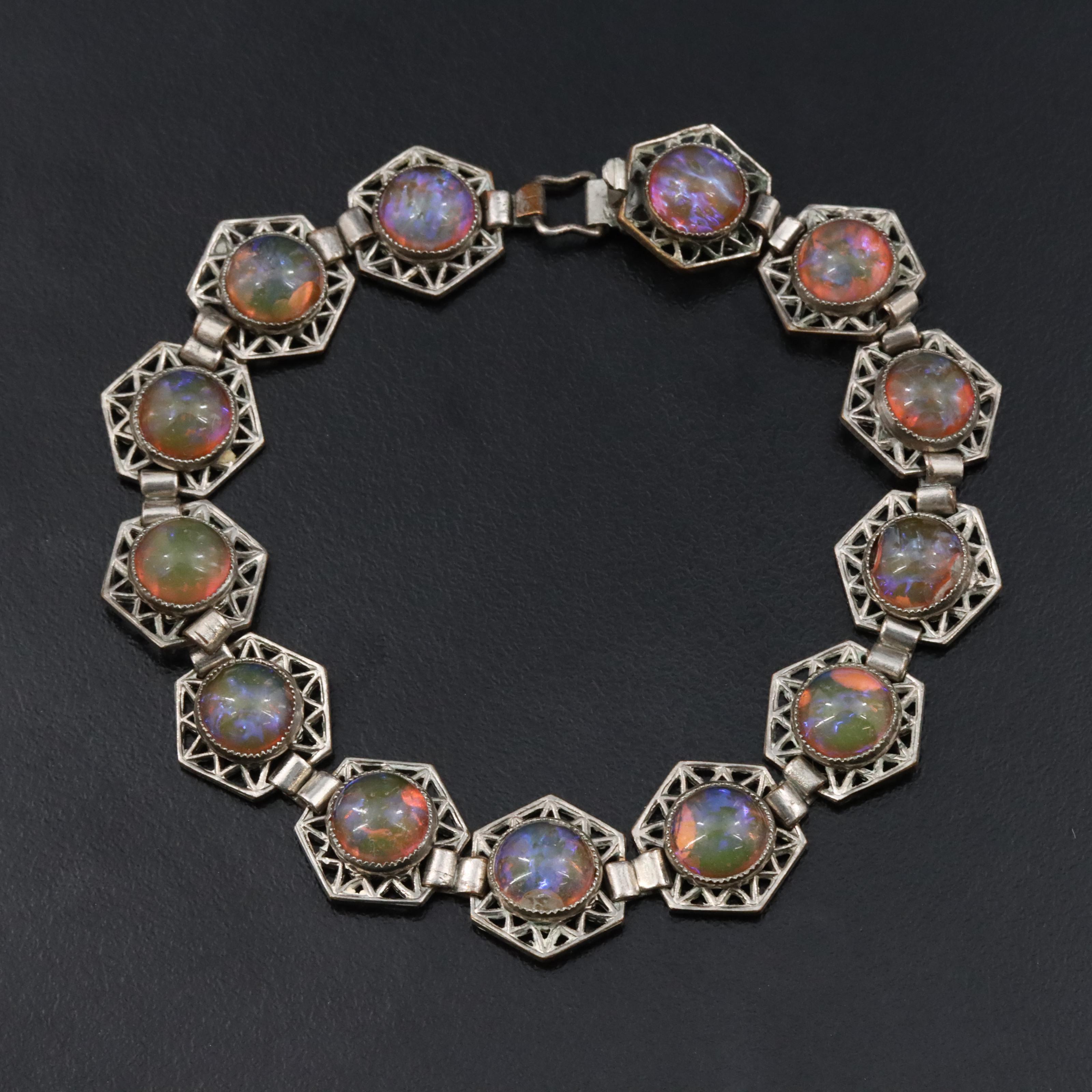 Vintage Dragon's Breath Glass Bracelet