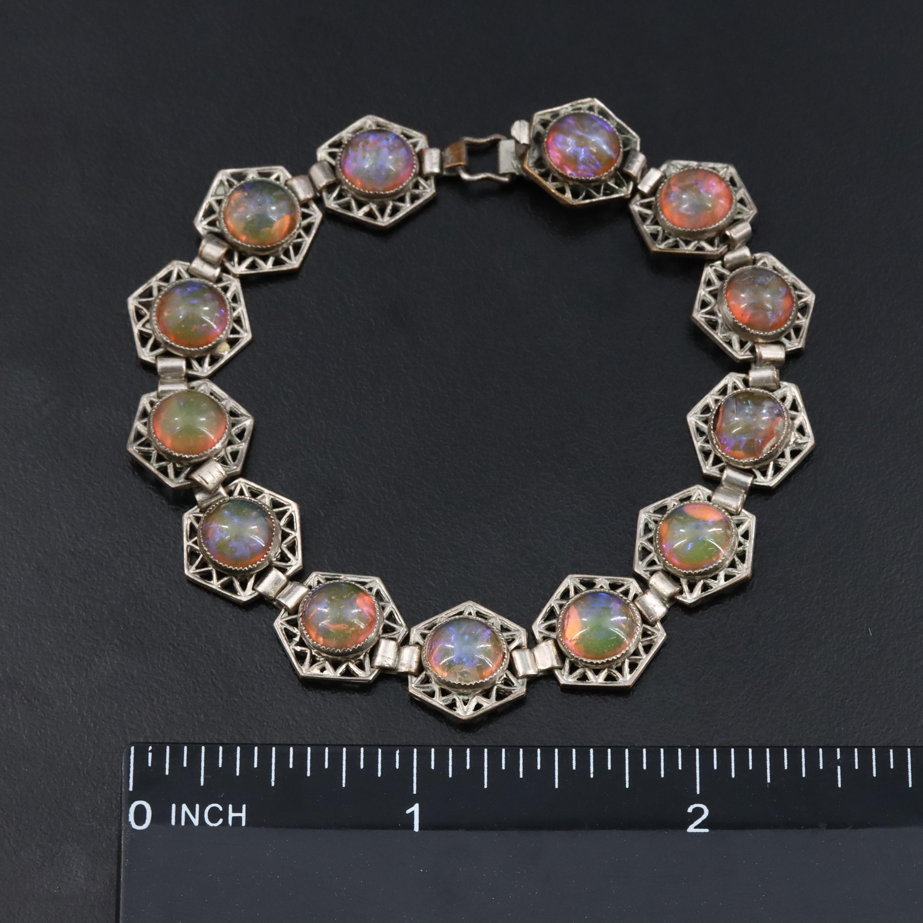 Vintage Dragon's Breath Glass Bracelet