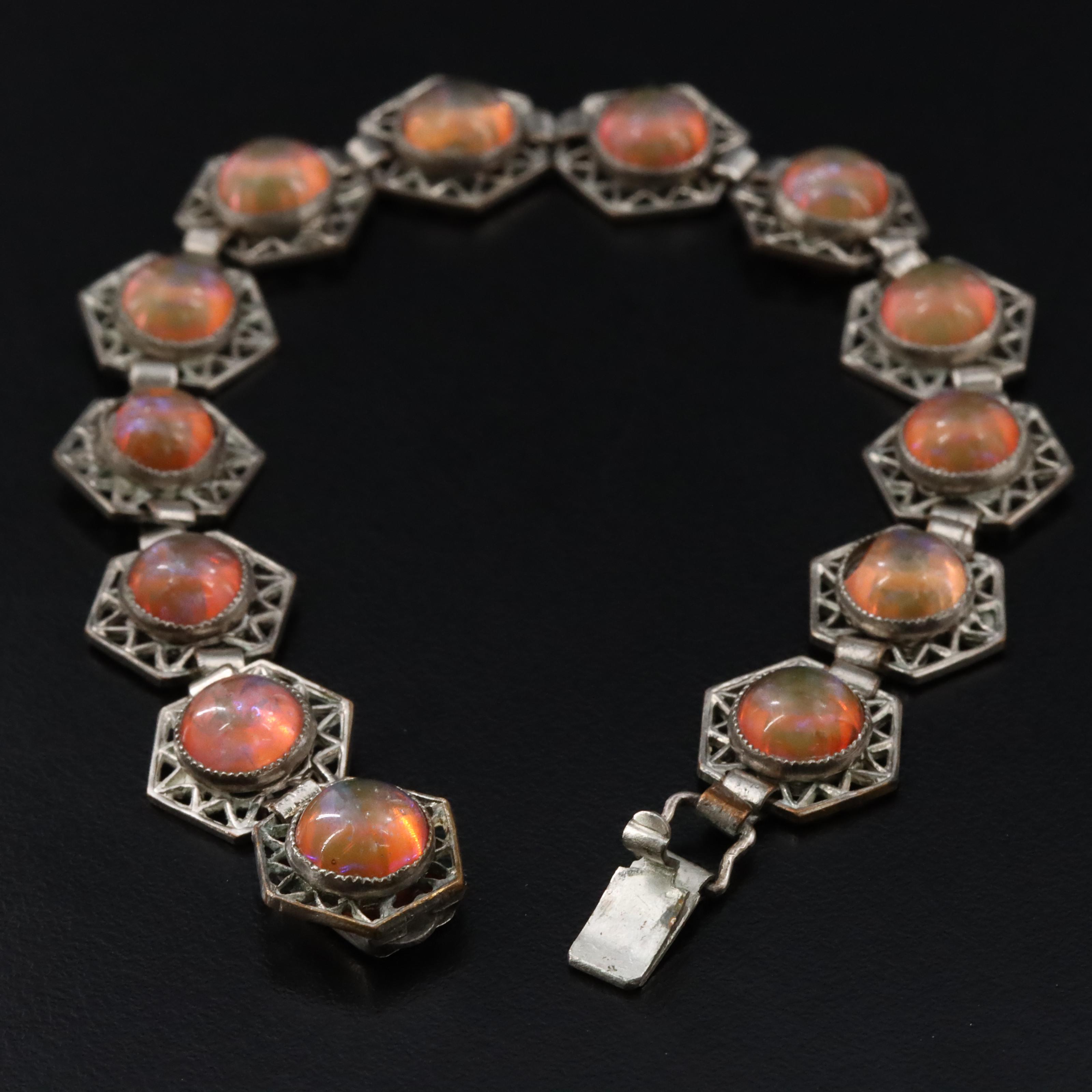 Vintage Dragon's Breath Glass Bracelet