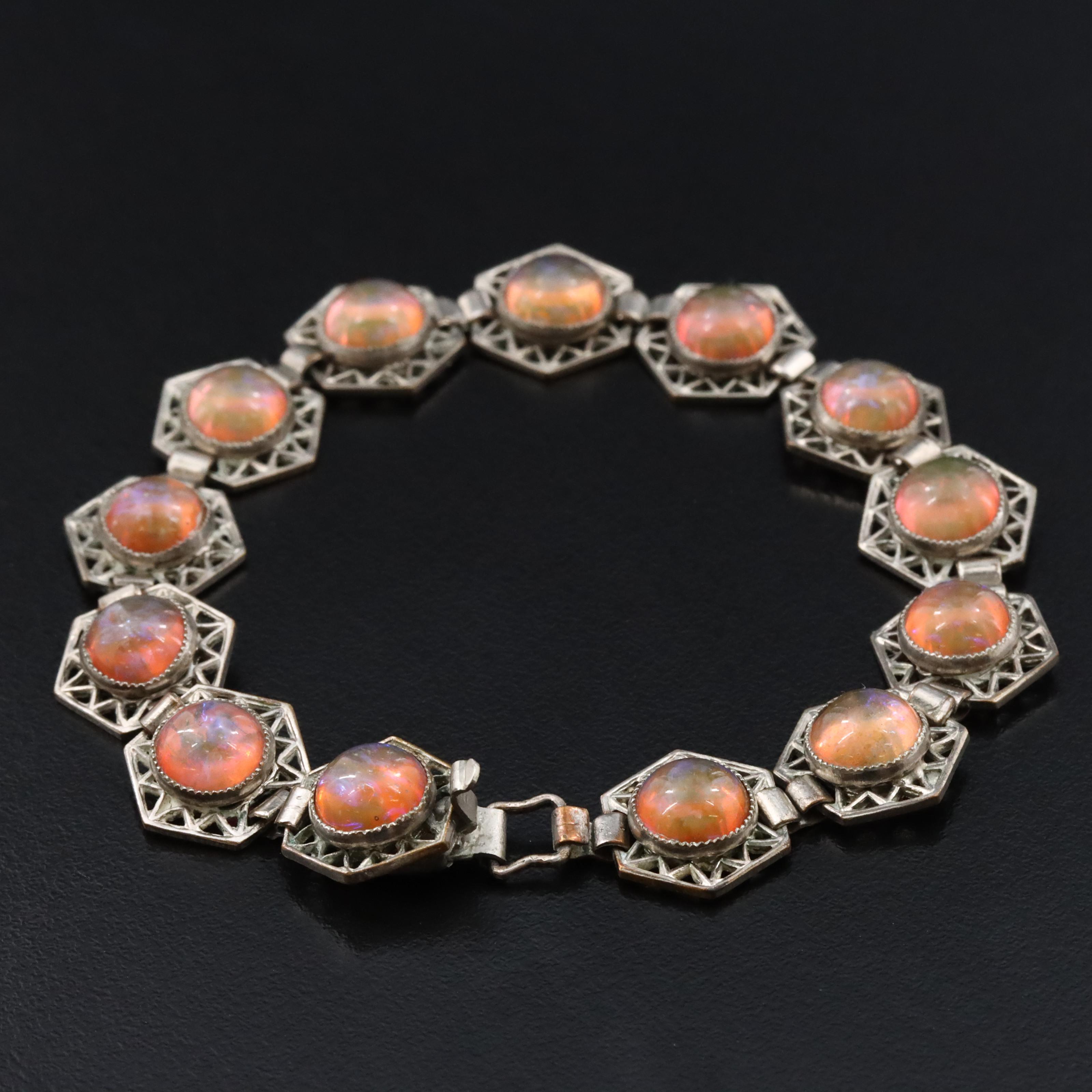 Vintage Dragon's Breath Glass Bracelet