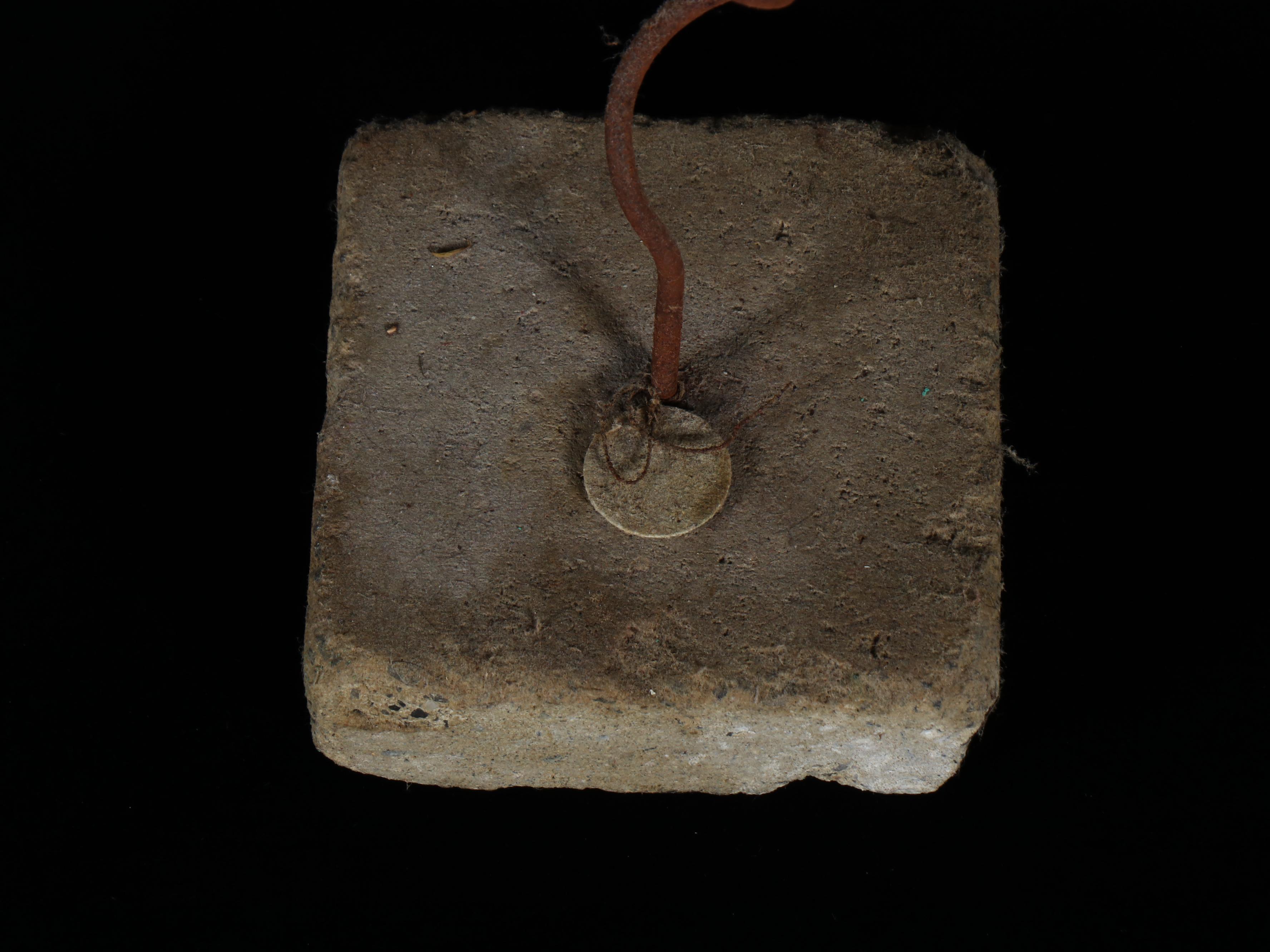 Contemporary Wrought Iron and Glass Floor Vase on Concrete Base