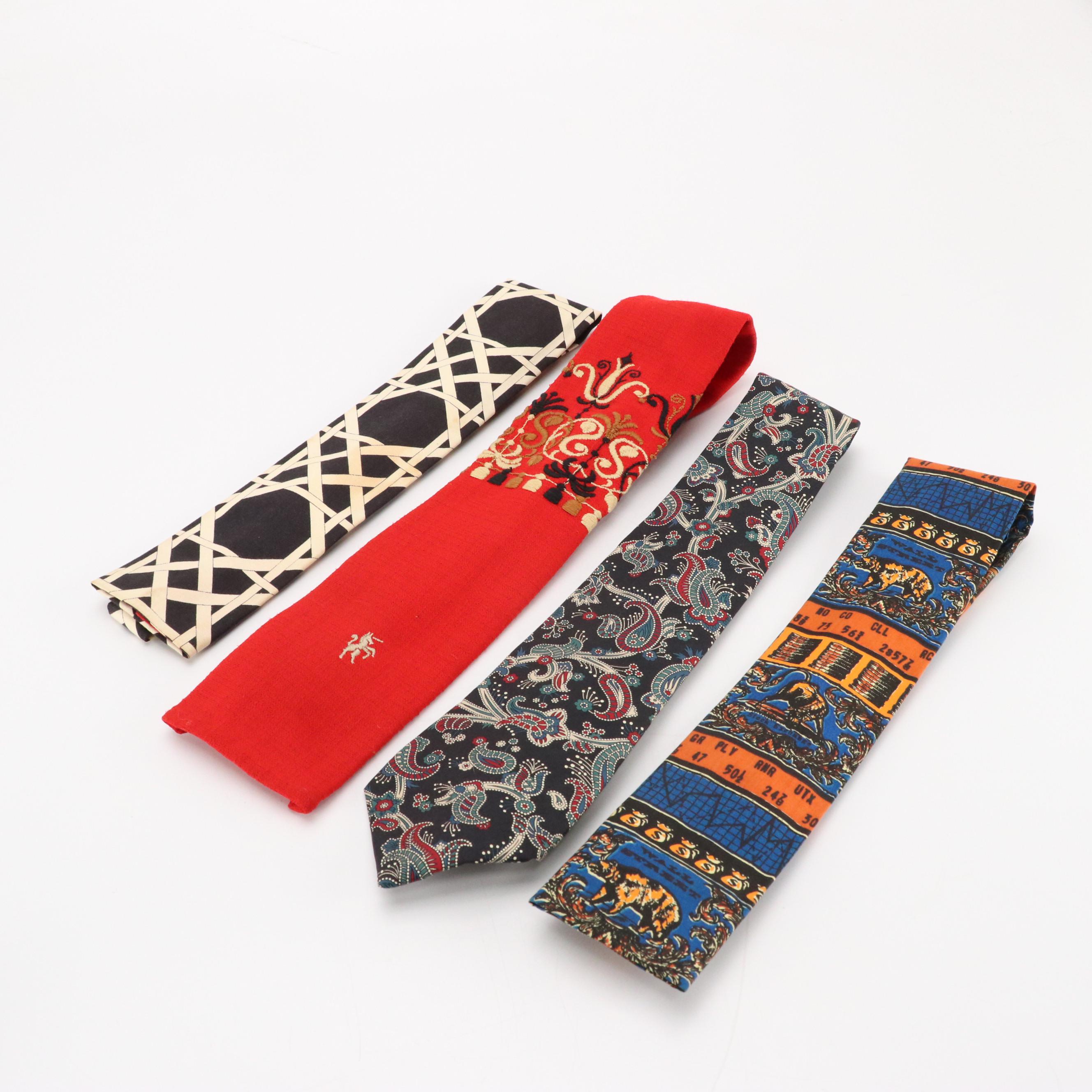 Men's Wool Caps, Neckties & Belts Featuring Christian Dior, Burberrys, Pendleton